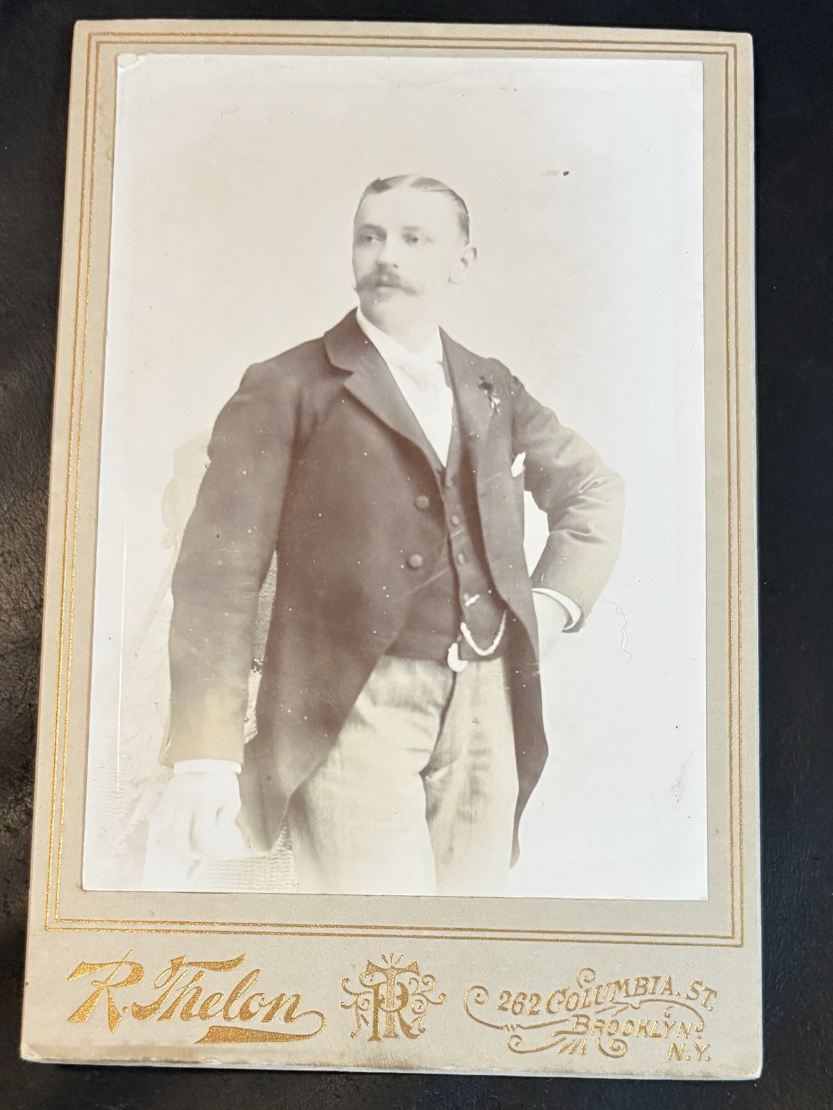 1890 Vermont Baseball Captain UVM HOF MLB Brooklyn RHP Bert Abbey Cabinet Card