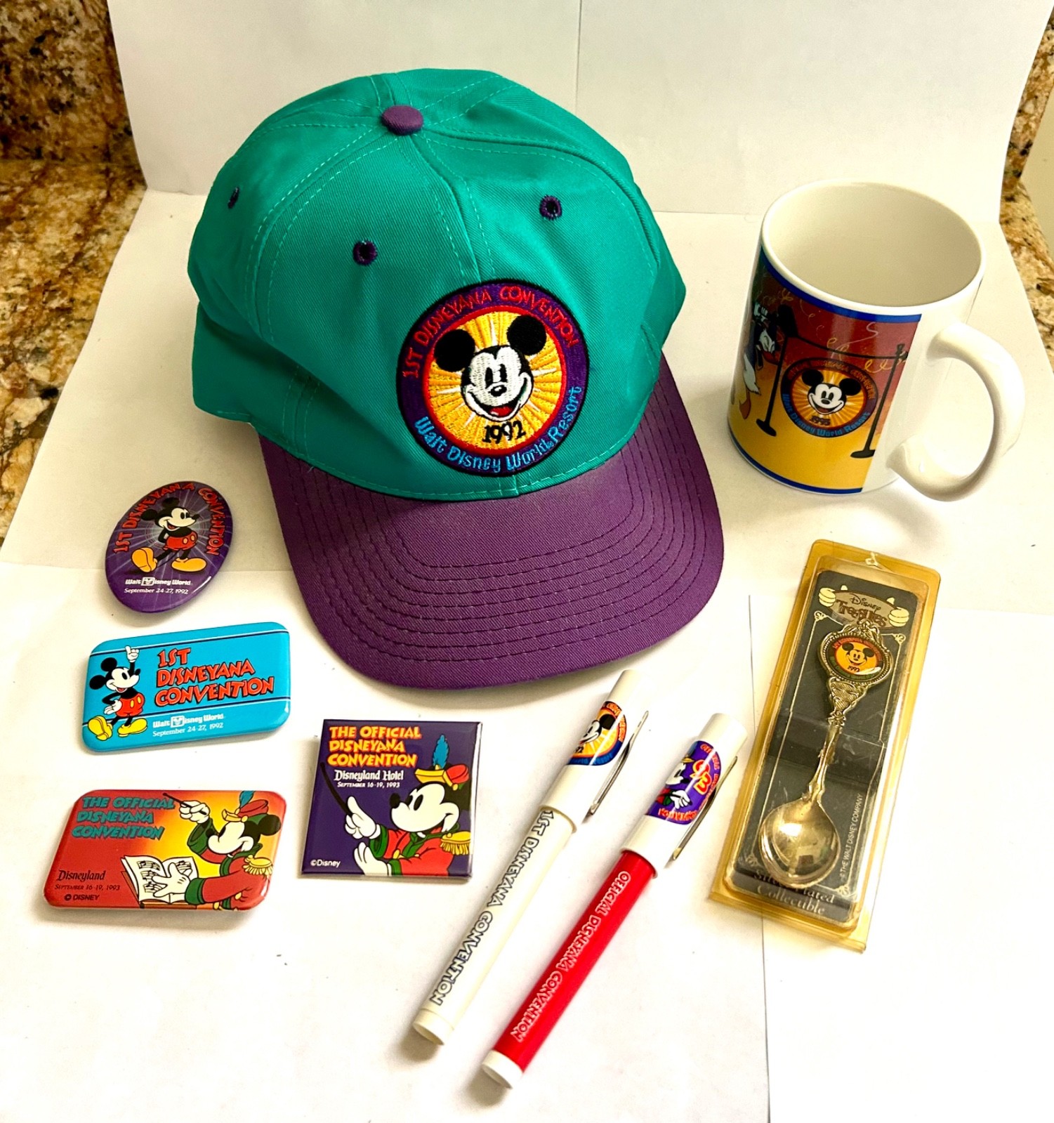 Disneyana 1st 1992 & 2nd 1993 Convention collection. 1995 Convention Mug. LE 