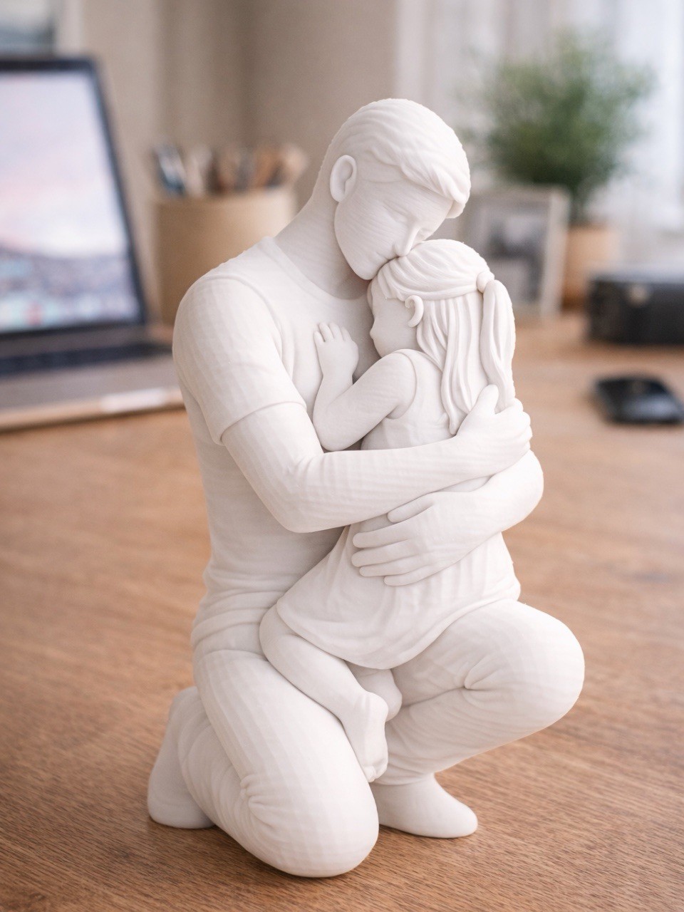 Father and Daughter - Dad's Hug Sculpture Figurine Father’s Day Gift for Dad