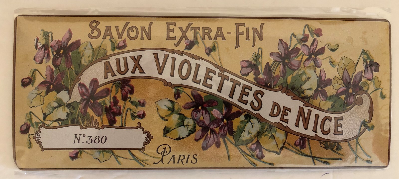 French Advertising Savon Soap Violets Sign French Advertising Savon Soap Violets Sign