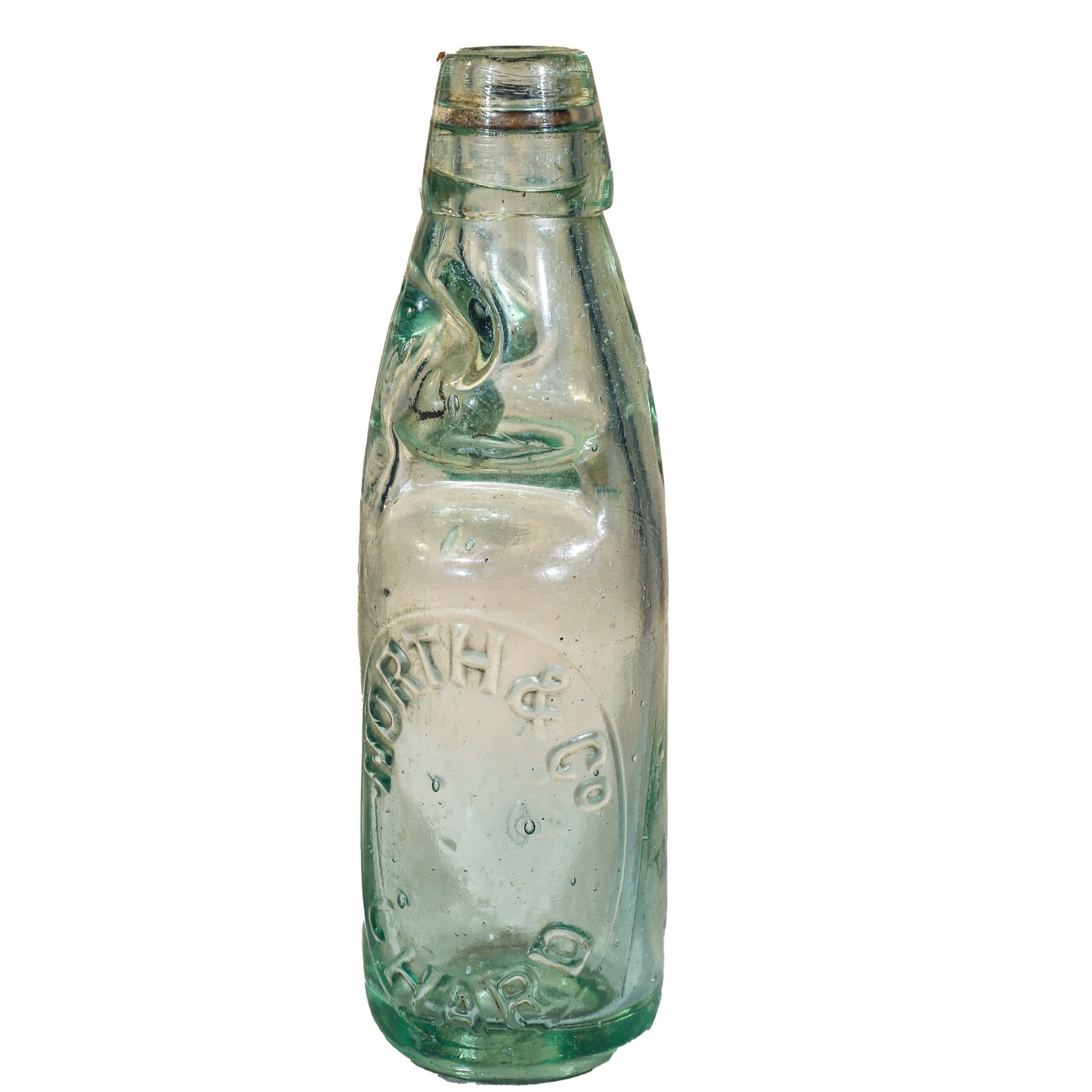 Antique Codd Marble Soda Bottle North & Co Chard Somerset England c1875