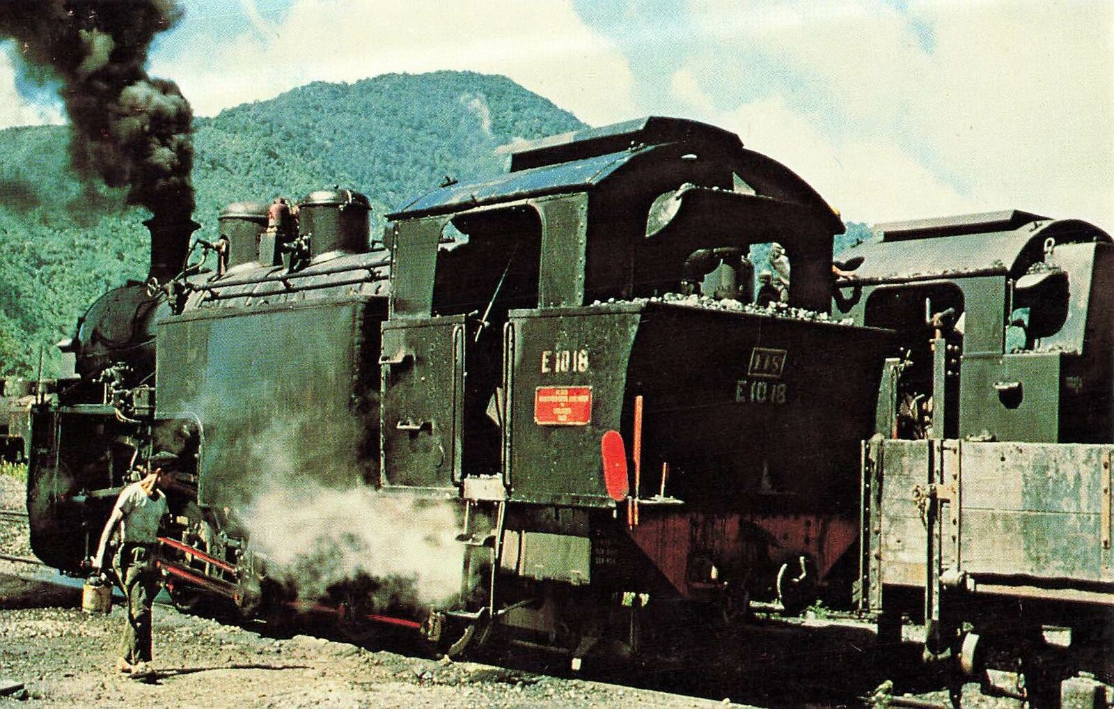 Vintage Postcard Indonesian State Railways West Sumatra Train 1975 Helft Photo