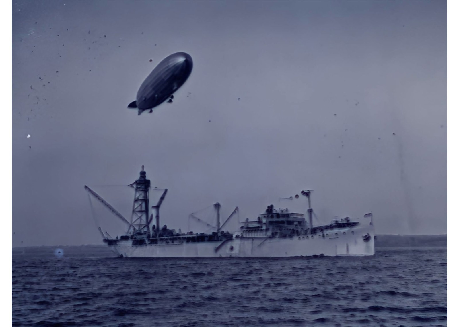 1924 USS Shenandoah Airship Tender USS Patoka Newport RI WWI Glass Negative OOAK