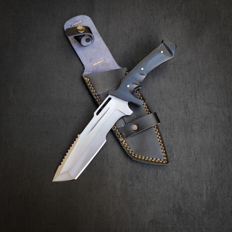 Legion Inspired Hunting Knife - Dead by Daylight Replica Knife & Leather Sheath