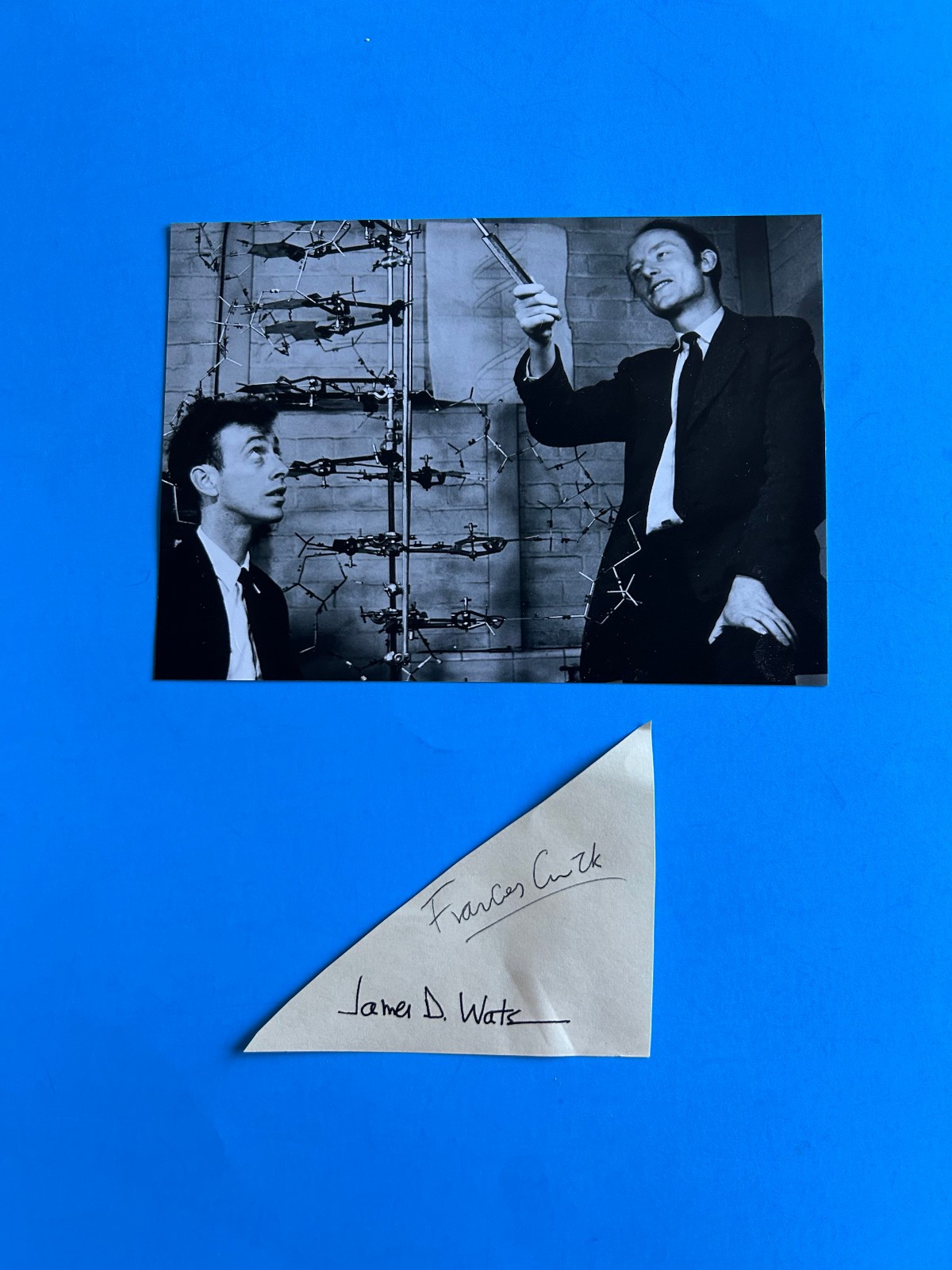 Francis Crick / James Watson (DNA Nobel Prize Medicne 1962 ) Dual Hand Signed