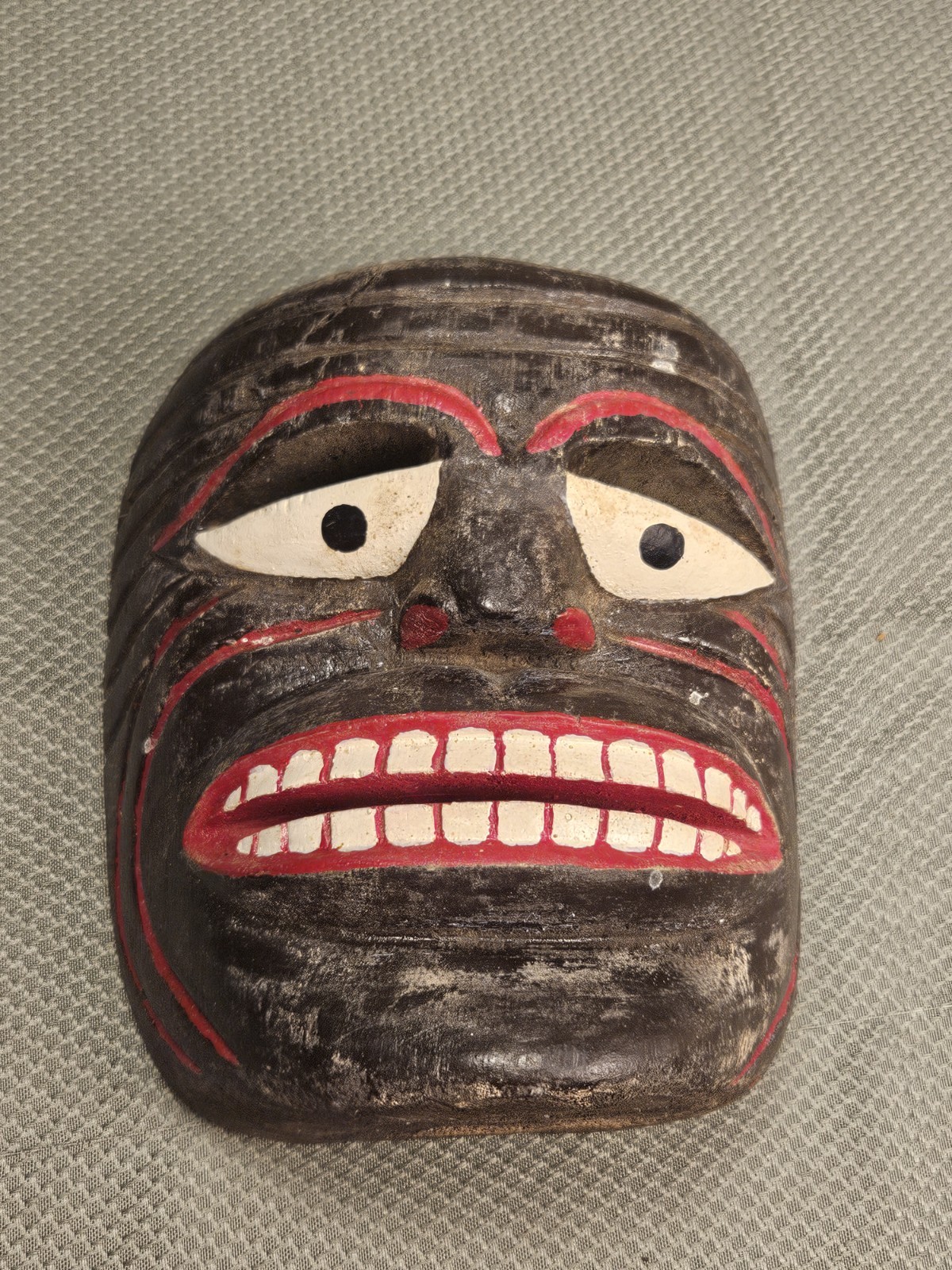 Vtg Felipe Jesus Horta Mexican Wooden Handcraved And Painted Mask 6x5\
