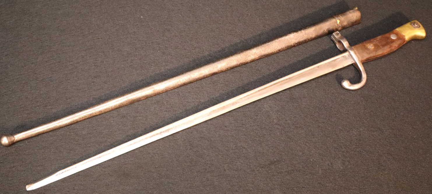 Antique Officers French Model 1874 Gras Sword Bayonet Commissioned Order Named
