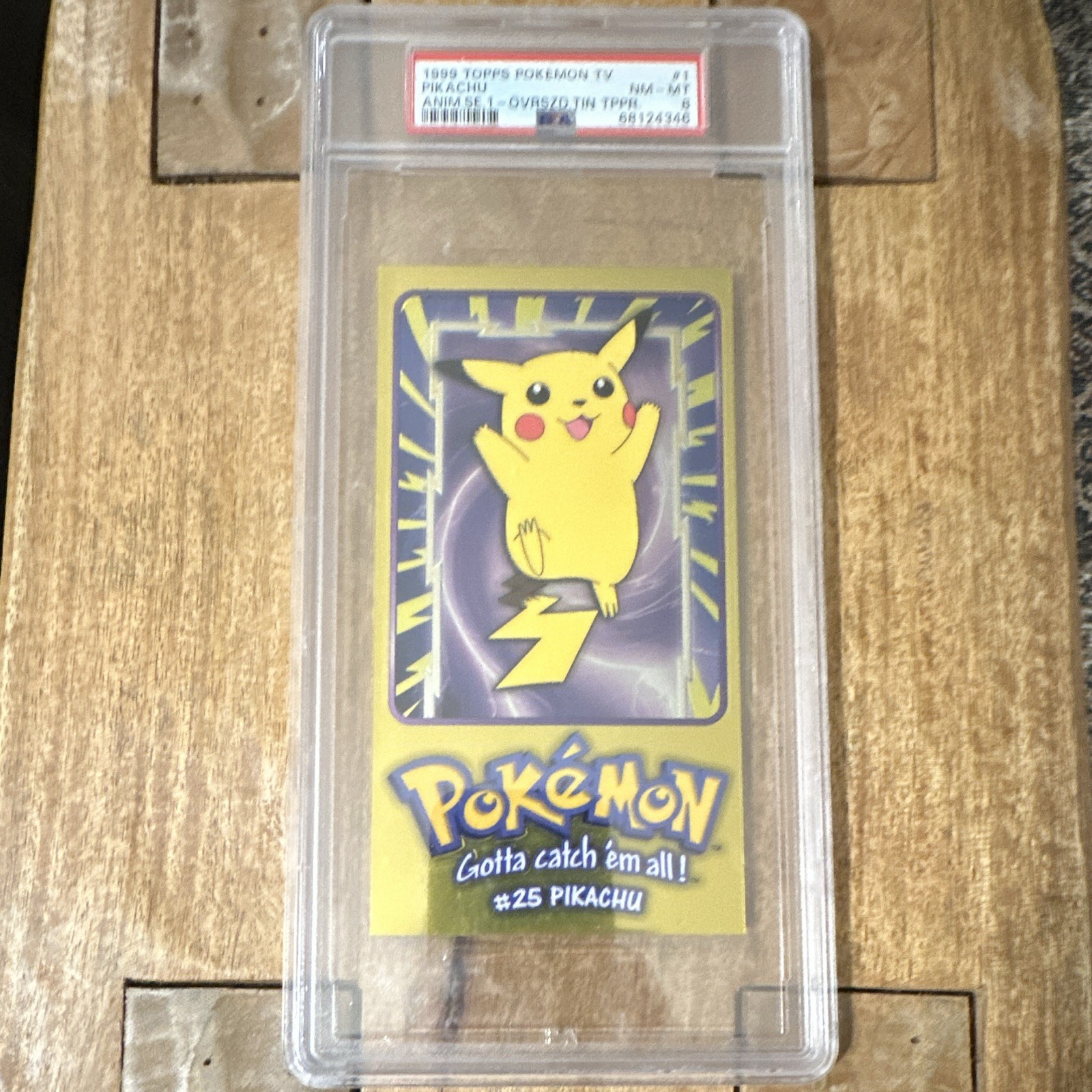 Topps 1999 Pokémon TV Animation Edition Pikachu #25 Oversized PSA Card Topps 1999 Pokémon TV Animation Edition Pikachu #25 Oversized PSA Card