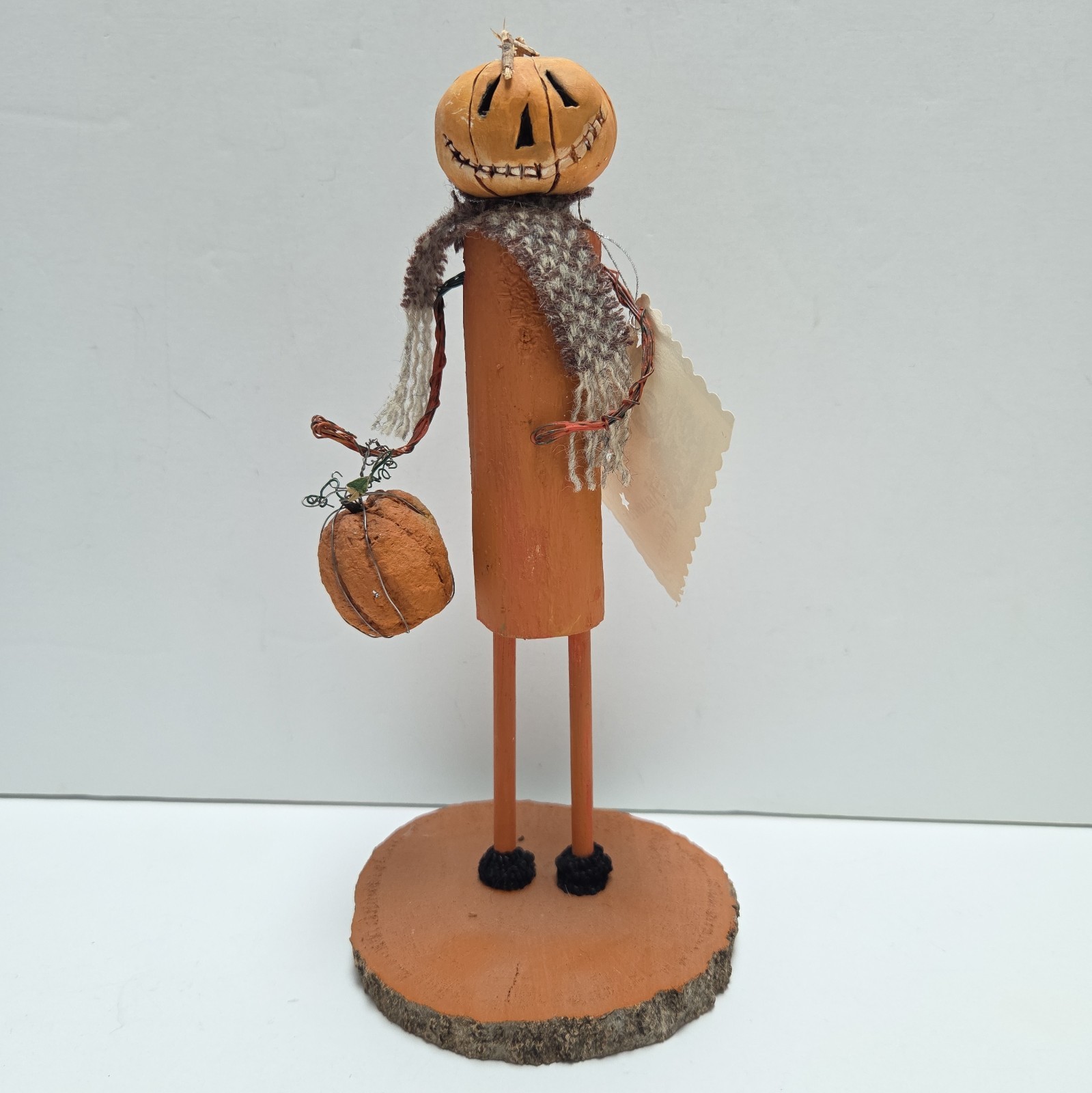 J. Me Whitehead Halloween Folk Art Pumpkin Figurine Primitive 9 J. Me Whitehead Halloween Folk Art Pumpkin Figurine Primitive 9