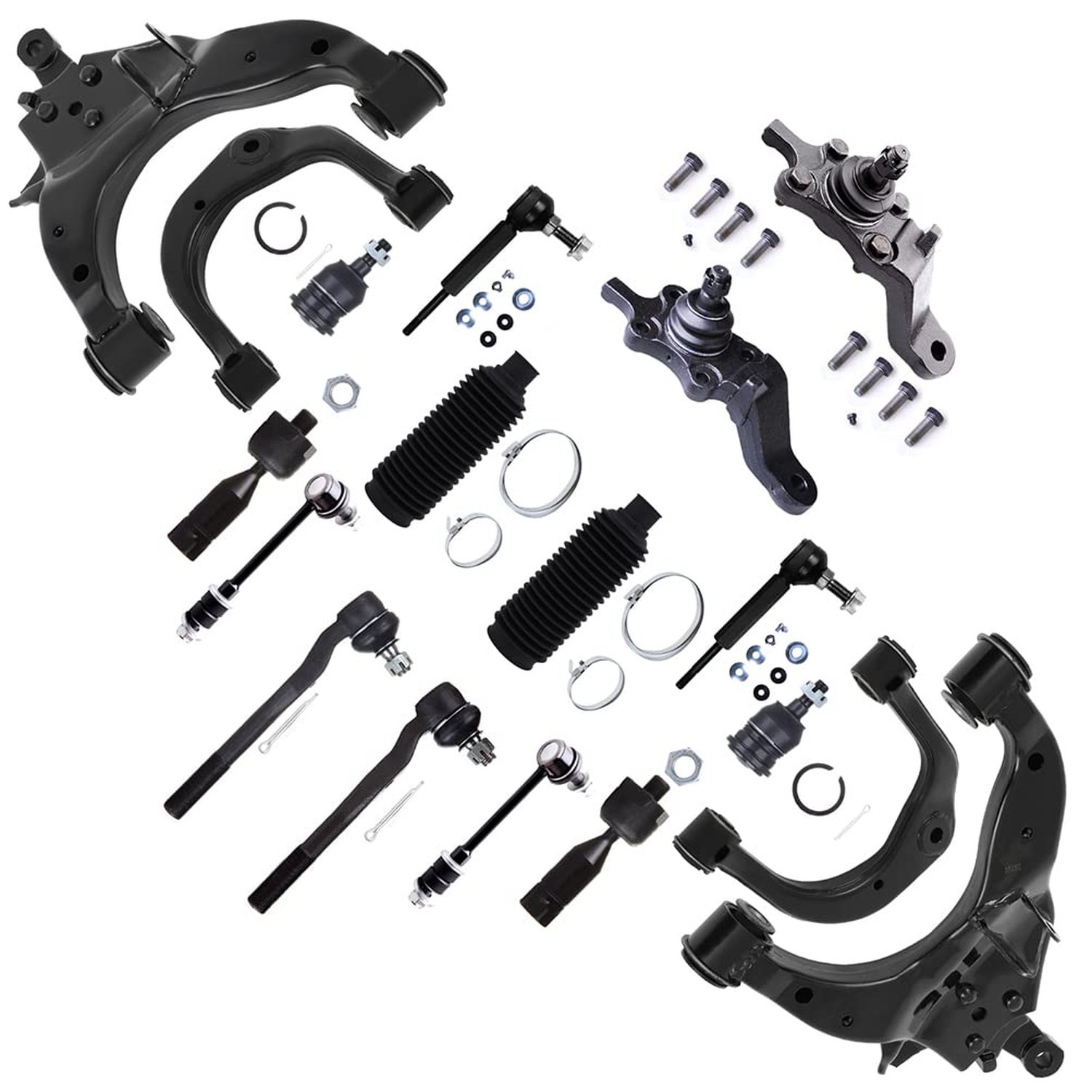 18pc Complete Suspension Kit Front Left and Right Upper Lower Control Arm Bal... 18pc Complete Suspension Kit Front Left and Right Upper Lower Control Arm Bal...