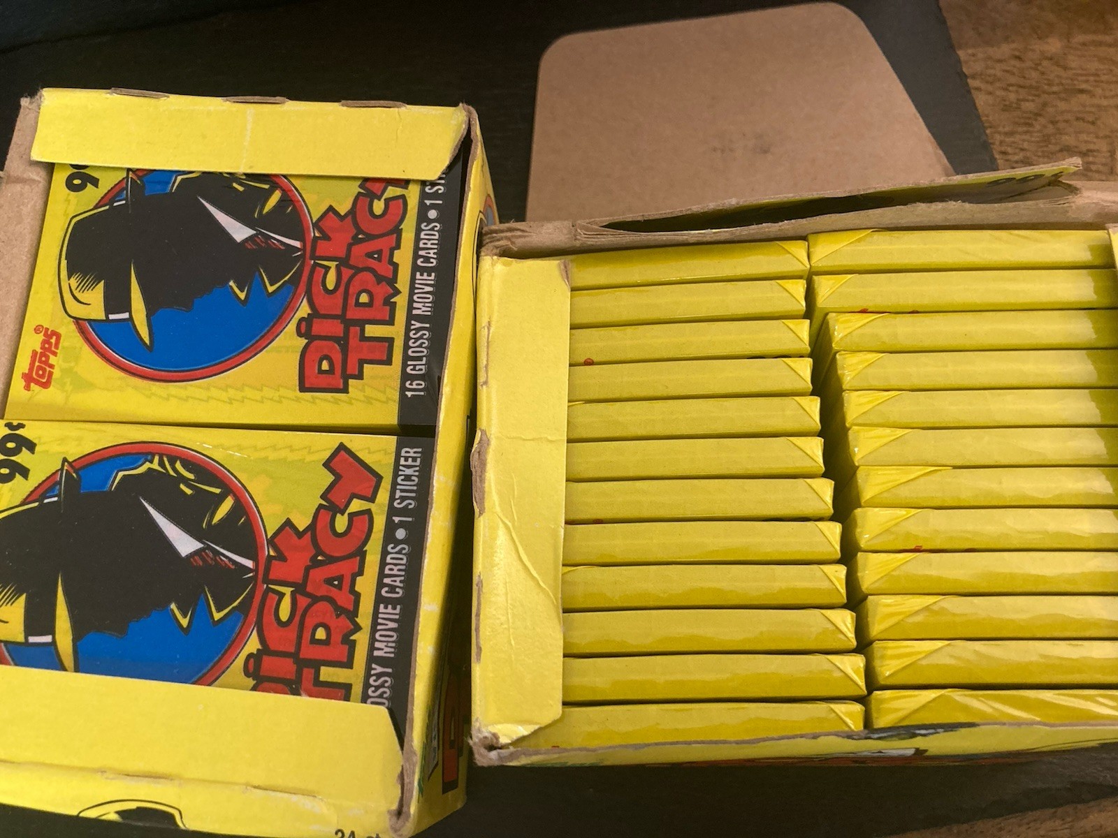 2 - 24 Ct Boxes DICK TRACY Glossy Movie Cards Closeout X-OUT SHIPS FREE