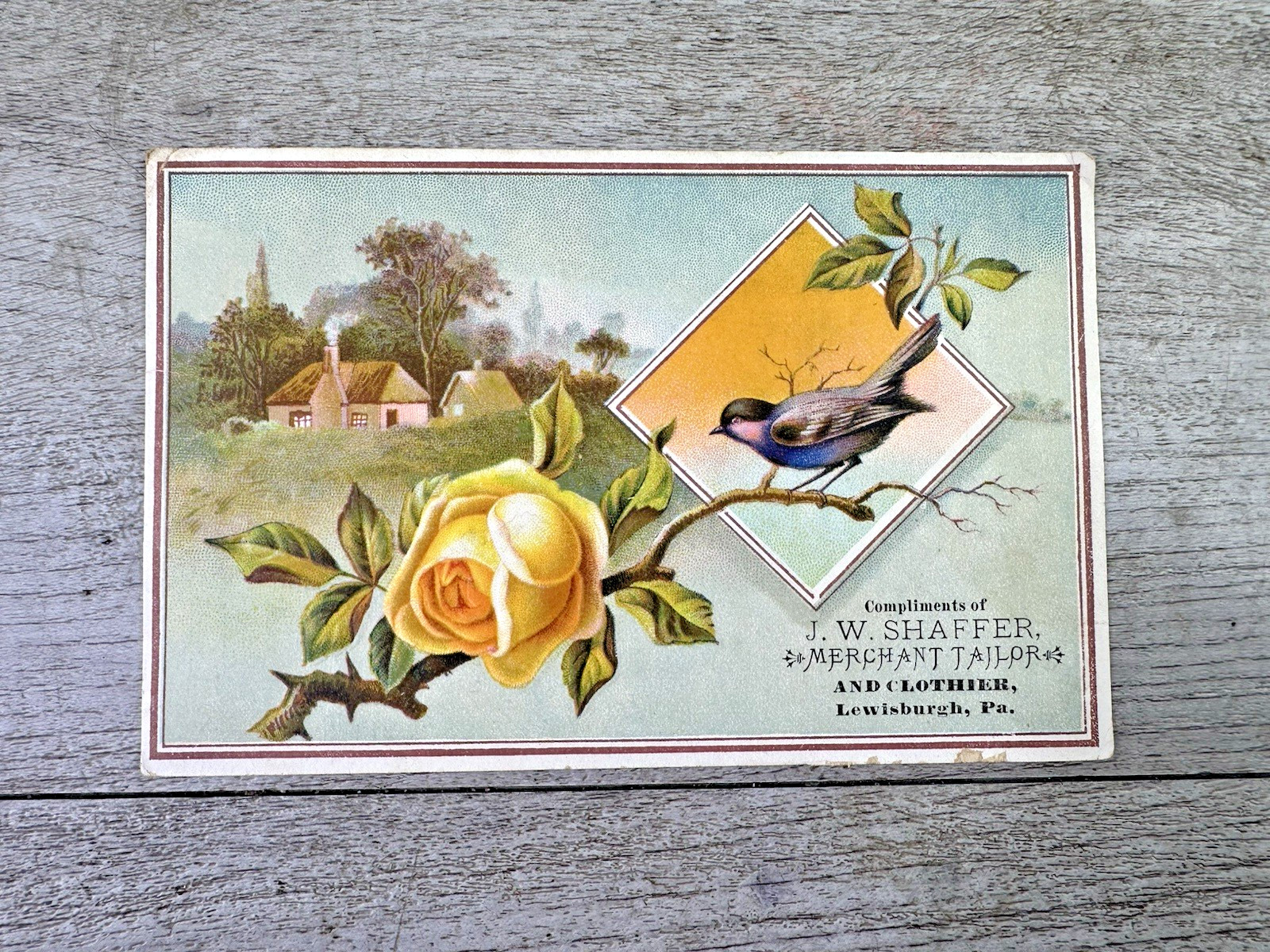 Vtg Embossed Victorian Trade Card J.W. Shaffer Merchant Tailor & Clothier Vtg Embossed Victorian Trade Card J.W. Shaffer Merchant Tailor & Clothier