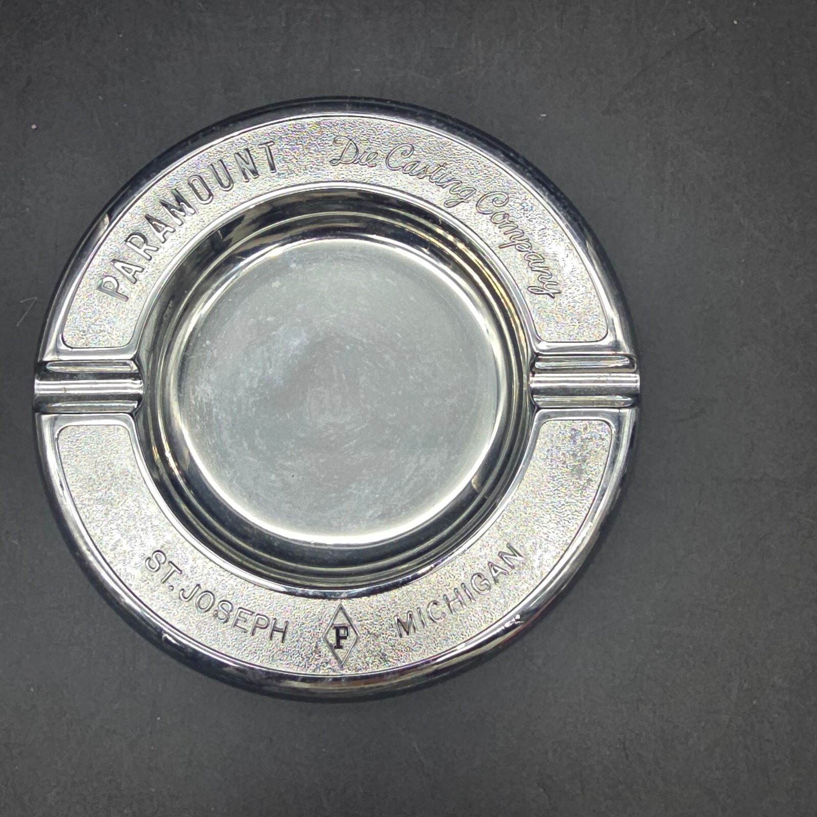 Vintage Paramount Die Casting Co Advertising Ashtray 5\ Vintage Paramount Die Casting Co Advertising Ashtray 5\