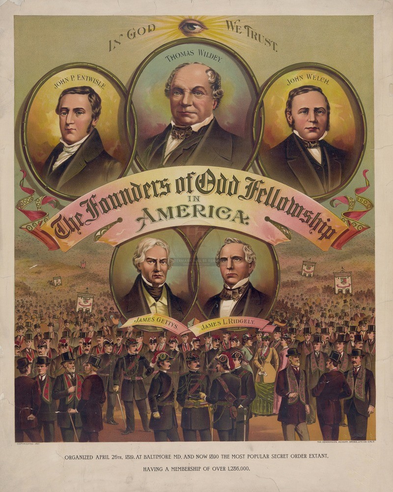 The Founders of Odd Fellowship in America 1891 8x10 Print HT51341360