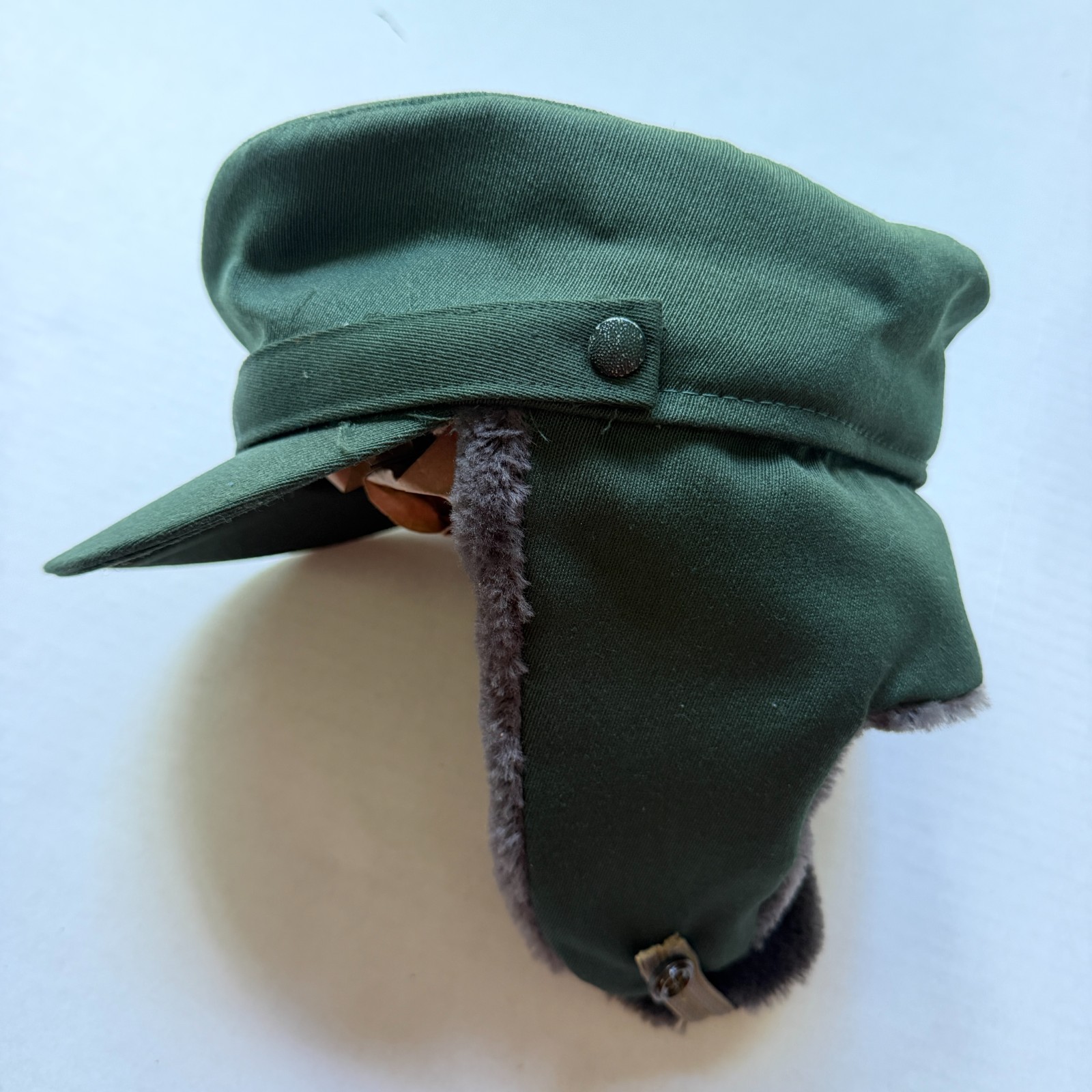 Vintage East German DDR GDR Winter Cap Hat Fur Ear Flaps VEB Arnstadter Size 58 Vintage East German DDR GDR Winter Cap Hat Fur Ear Flaps VEB Arnstadter Size 58