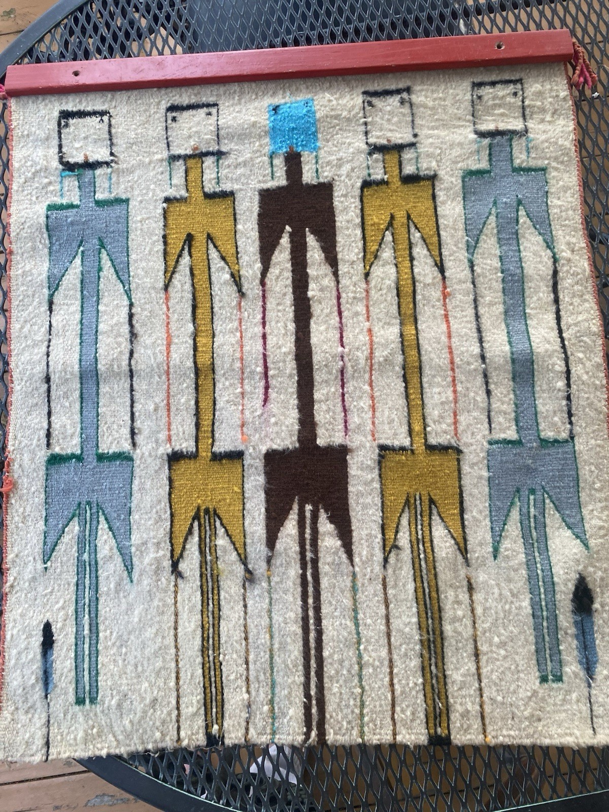 Navajo YEI Weaving Rug Wall Hanging 30” by 25.5” Vintage Navajo YEI Weaving Rug Wall Hanging 30” by 25.5” Vintage