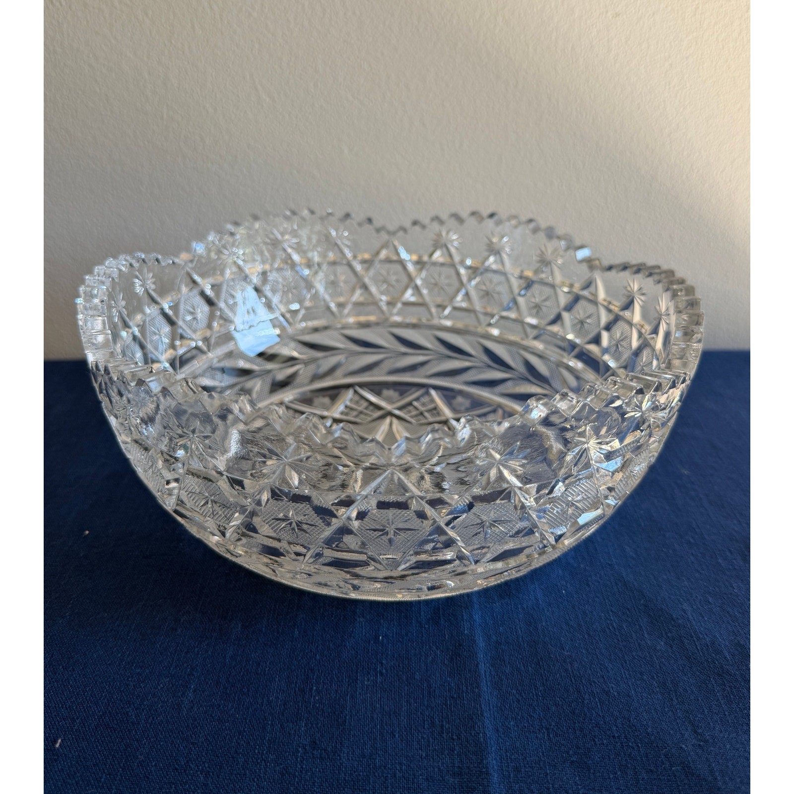 Vintage American Brilliant Period Cut Crystal Bowl Vintage American Brilliant Period Cut Crystal Bowl