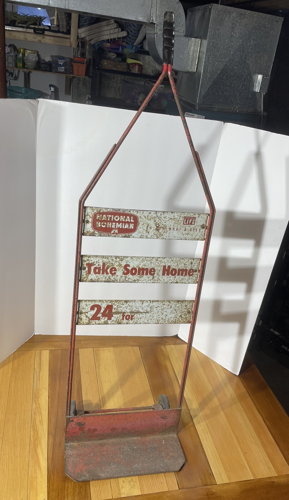 Vintage National Bohemian Liquor Store Beer Cart Hand Truck “Natty Boh” Patina Vintage National Bohemian Liquor Store Beer Cart Hand Truck “Natty Boh” Patina