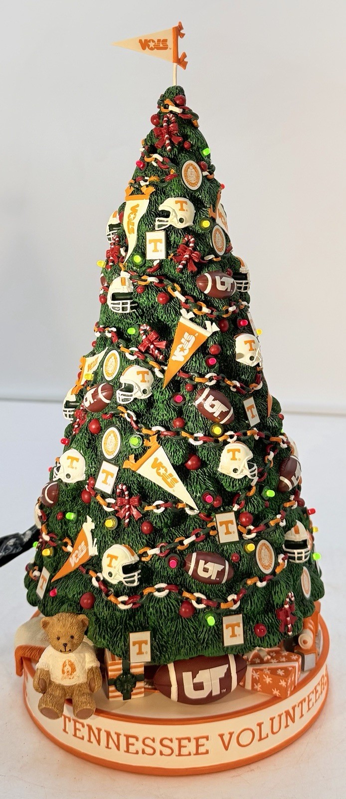 The Danbury Mint Tennessee Volunteers Christmas Tree RARE Works W/Original Box The Danbury Mint Tennessee Volunteers Christmas Tree RARE Works W/Original Box