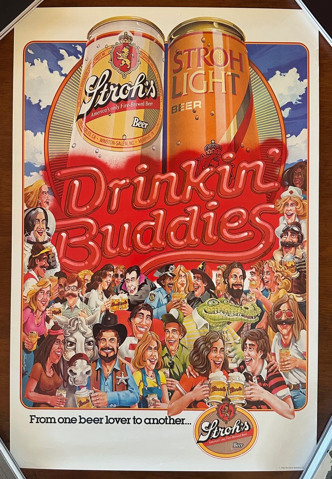 NOS 1983 Stroh\'s Beer Poster \