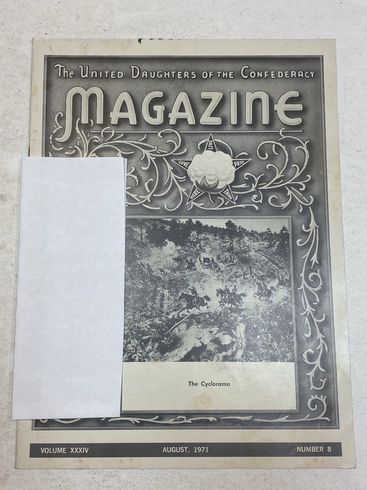 UDC United Daughters of the Confederacy Magazine Aug 1971 Cyclorama Atlanta CSA