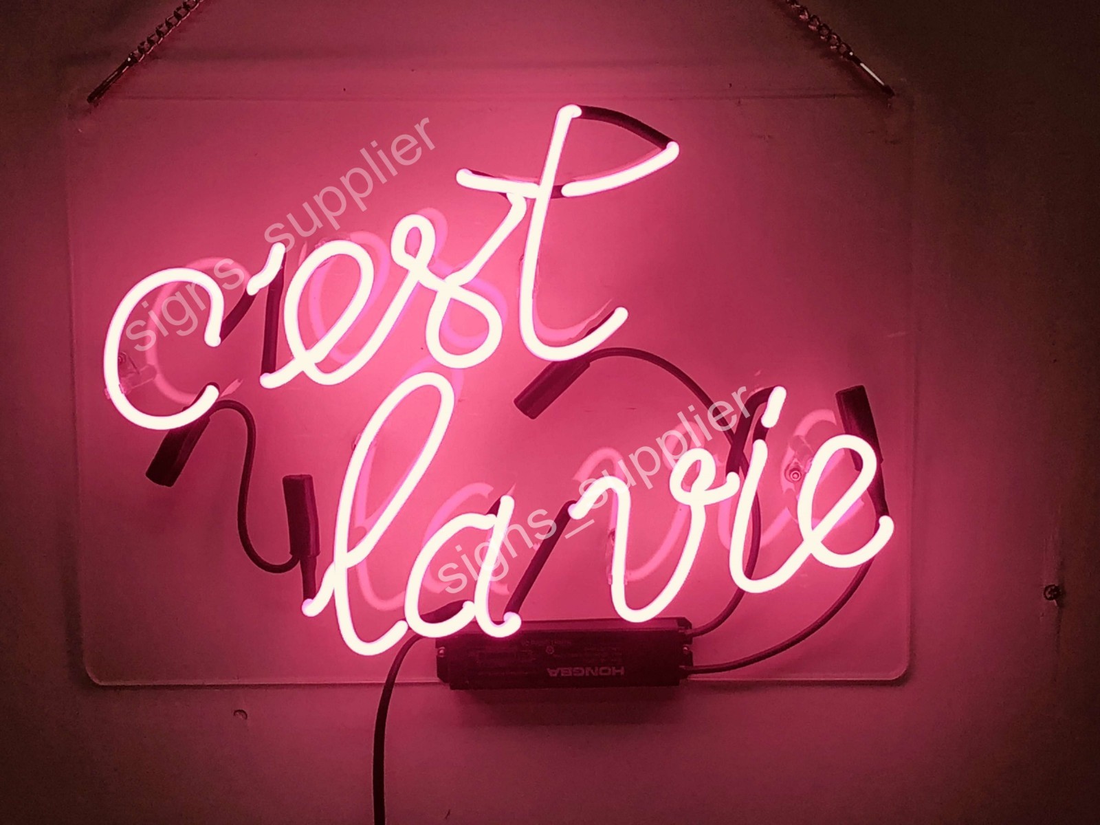 C\'est La Vie Neon Light Letter Sign for Cafe Coffee Store Wall Art Decor 20\
