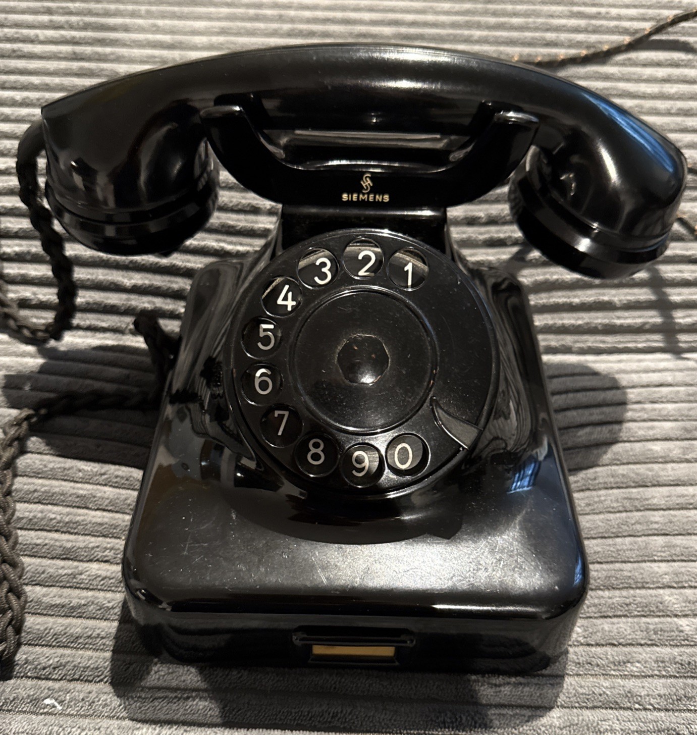Seimans & Halske Modell 36 Vintage Bakelite Telephone Fg.tist.166ba Original Crd