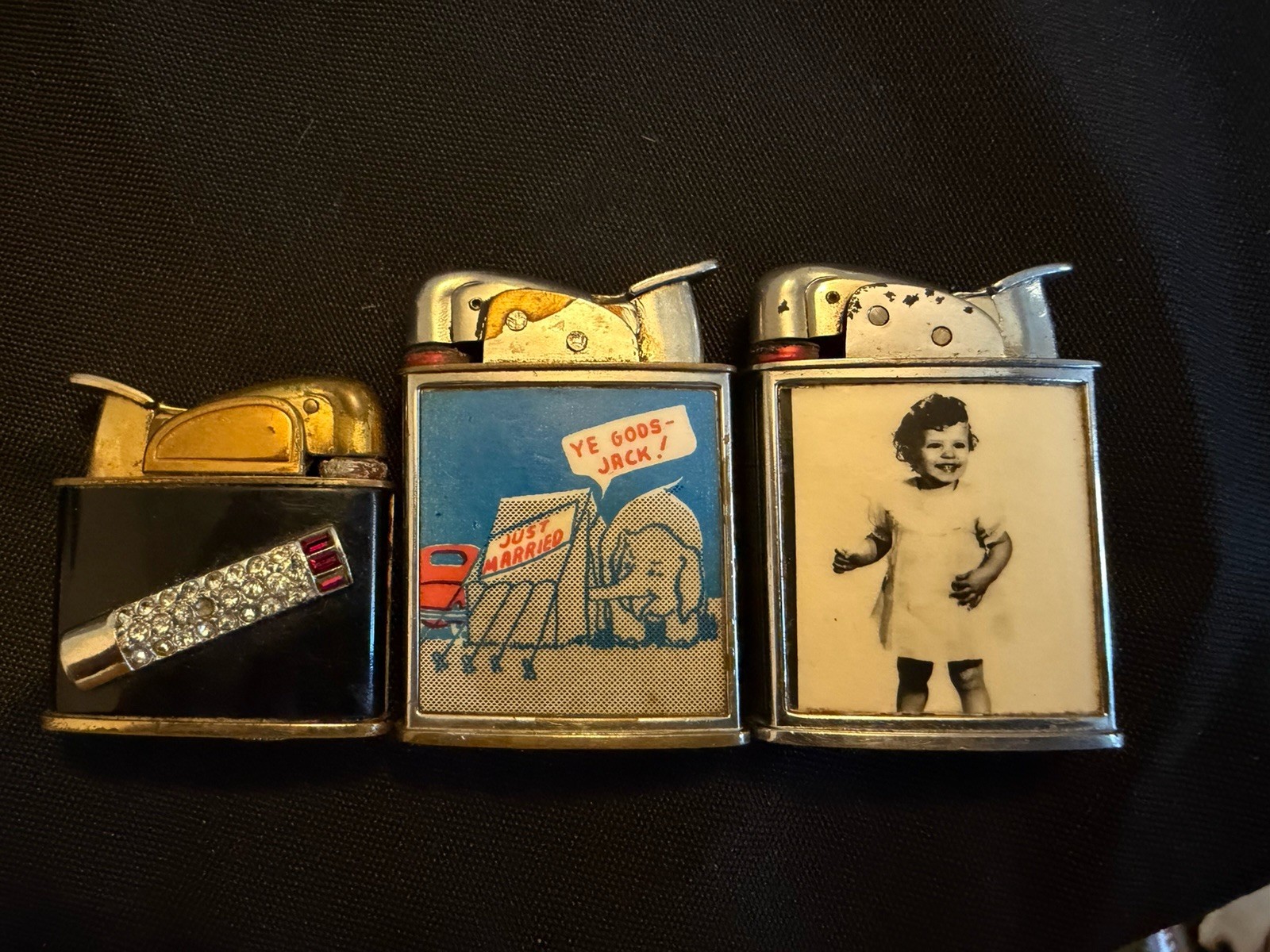 Vintage - EVANS - Three Unique Cigarette Lighters