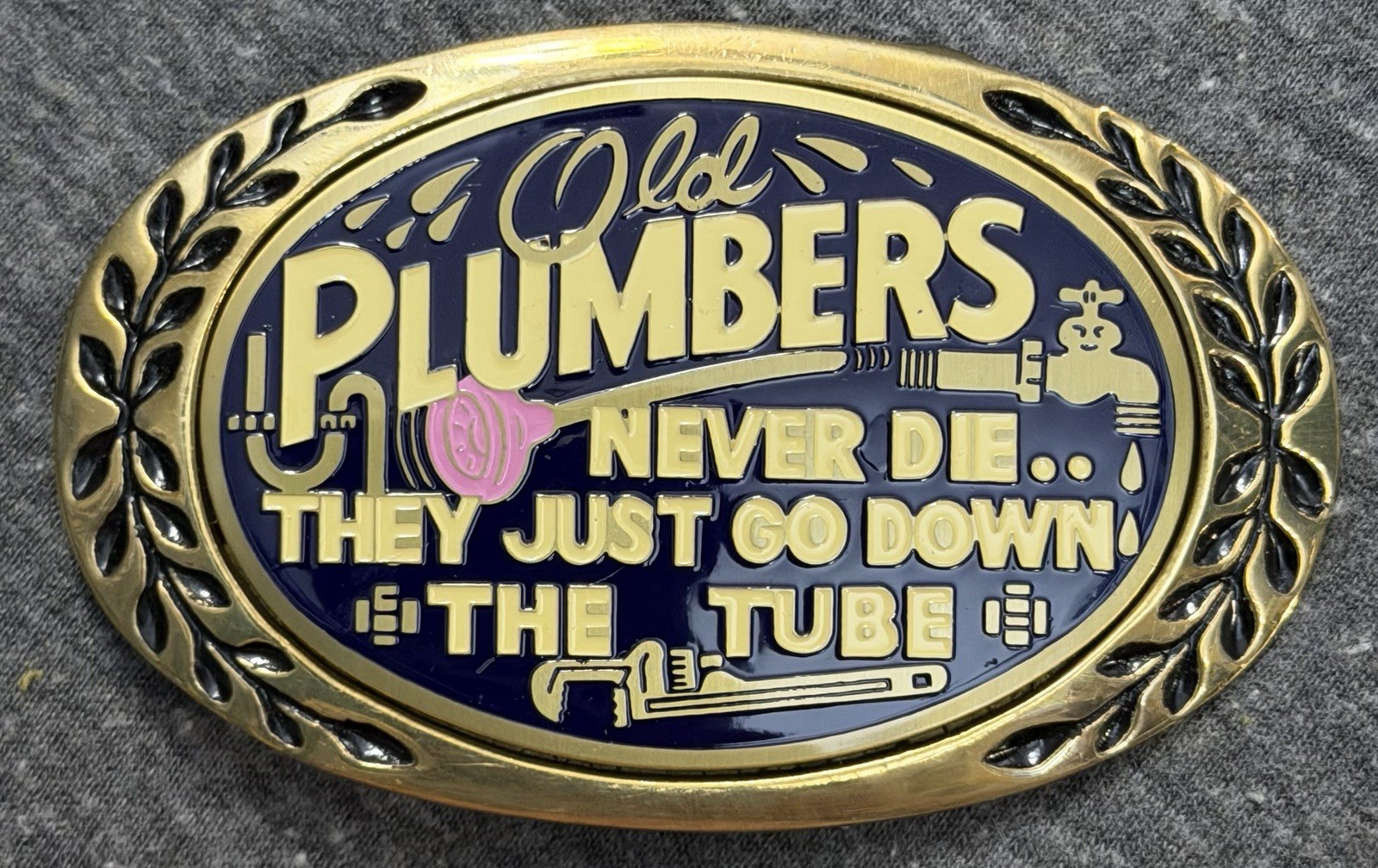 VTG UA AMINCO BRASS Belt Buckle Plumbers Pipefitters Steamfitters 1980
