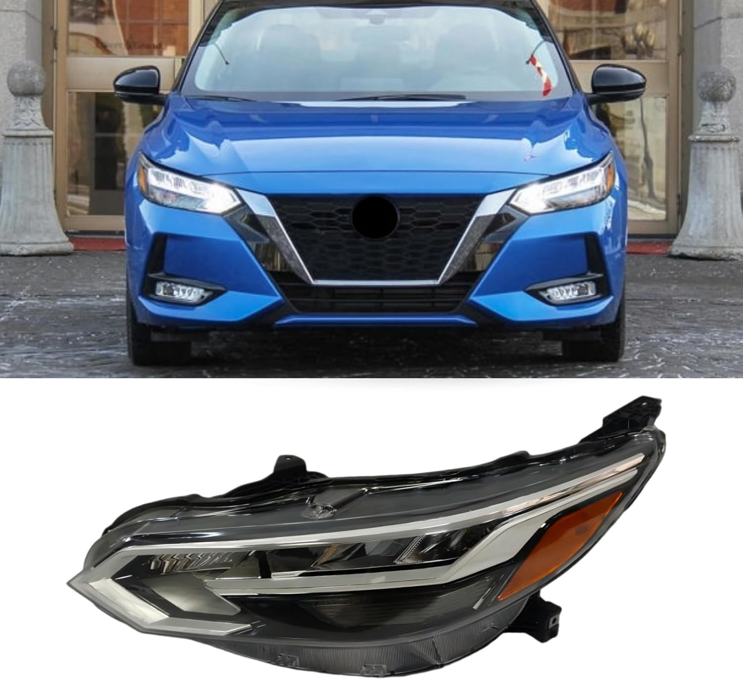 Headlight Fit for 2020-2023 NISSAN SENTRA SR (LEFT DRIVER) LH SIDE WHITE LED HEA