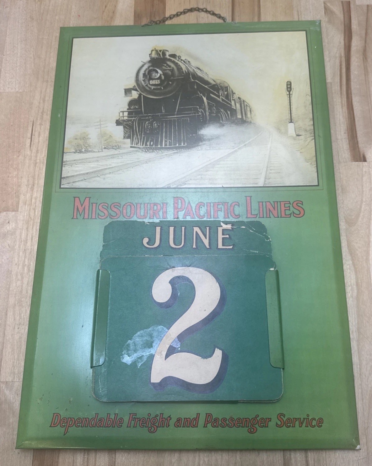 Missouri Pacific Lines Railroad Perpetual Calendar