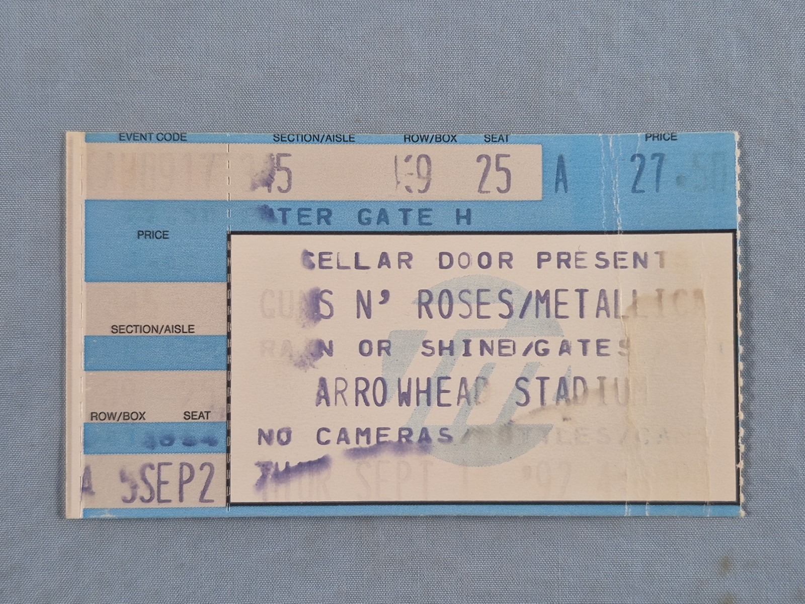 September 9-17-92 1992 GUNS N\' ROSES METALLICA Arrowhead Stadium Kansas City