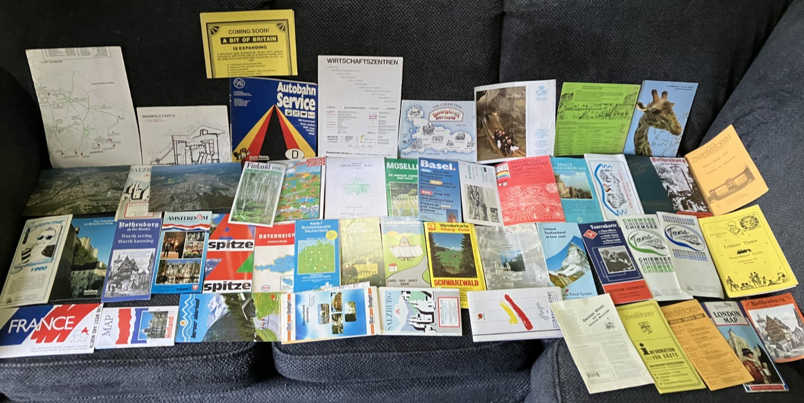 Lot of Vintage European Road Maps and Tourist Travel Brochures - NO DUPLICATES Lot of Vintage European Road Maps and Tourist Travel Brochures - NO DUPLICATES