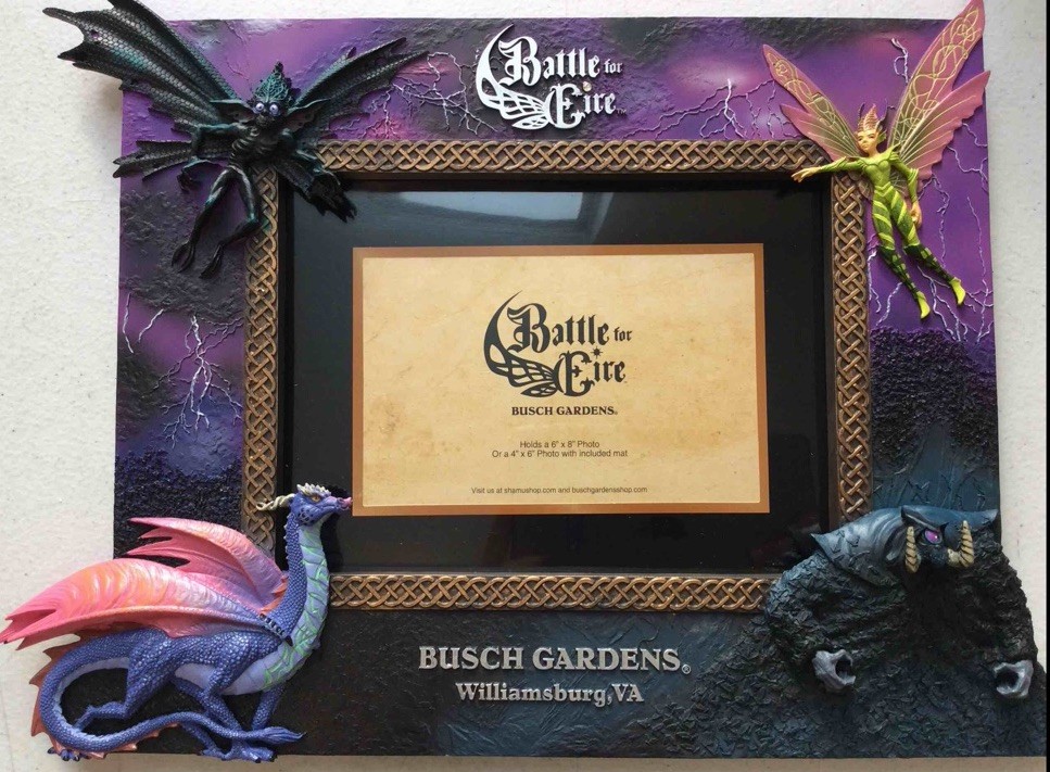 Busch Gardens Battle for Eire 4x6 Dragon Photo Frame Williamsburg VA Rare Busch Gardens Battle for Eire 4x6 Dragon Photo Frame Williamsburg VA Rare