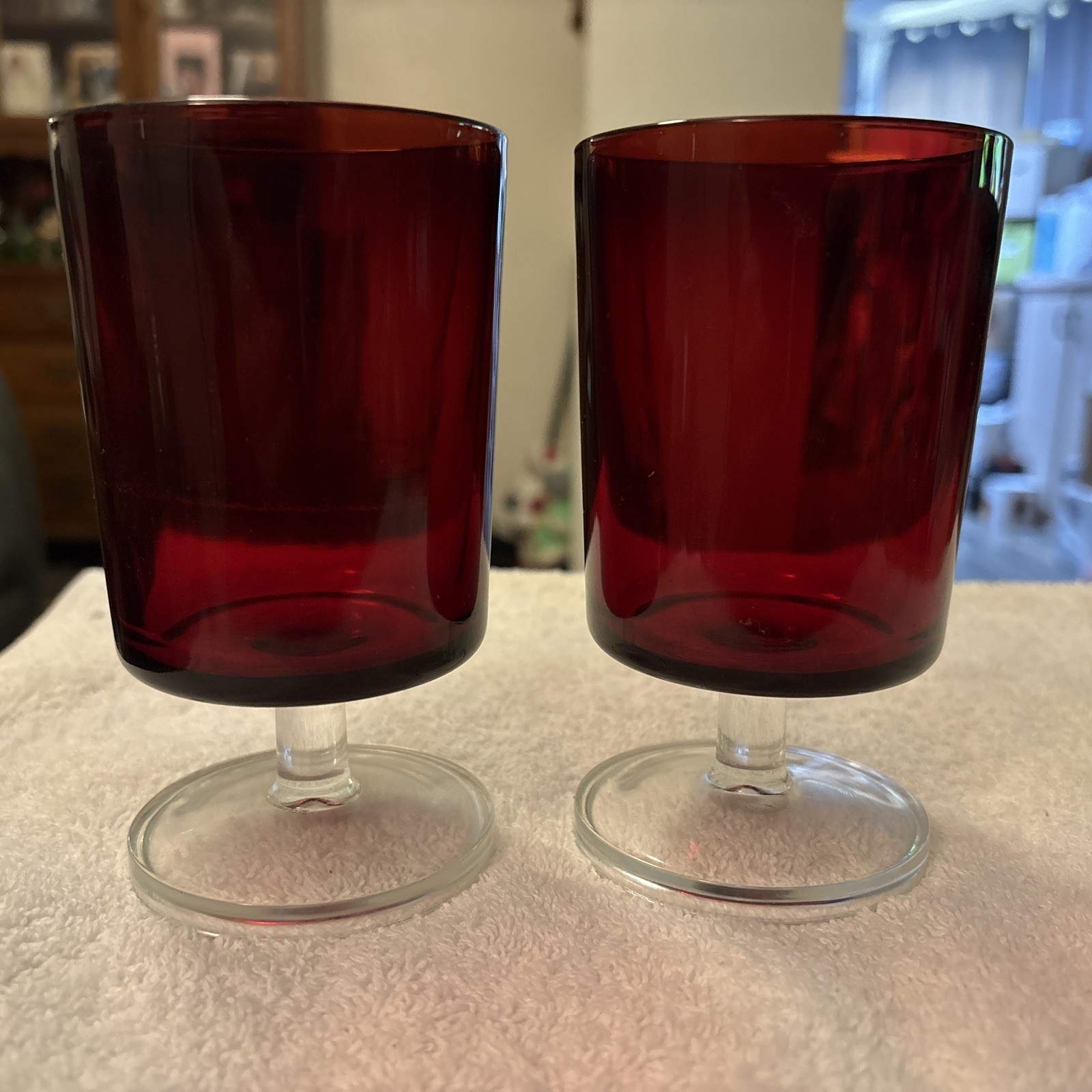 Set Of 2 Vintage Arcoroc France Luminarc Cavalier Ruby Red Glasses 8 Ounce Set Of 2 Vintage Arcoroc France Luminarc Cavalier Ruby Red Glasses 8 Ounce