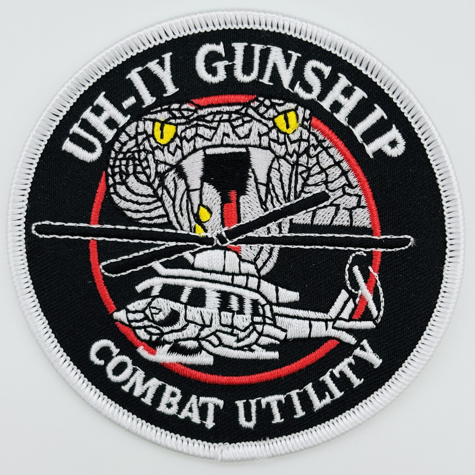 Bell® UH-1Y Huey Gunship Patch – 3.5in, Iron-On/Sew On, Officially Licensed