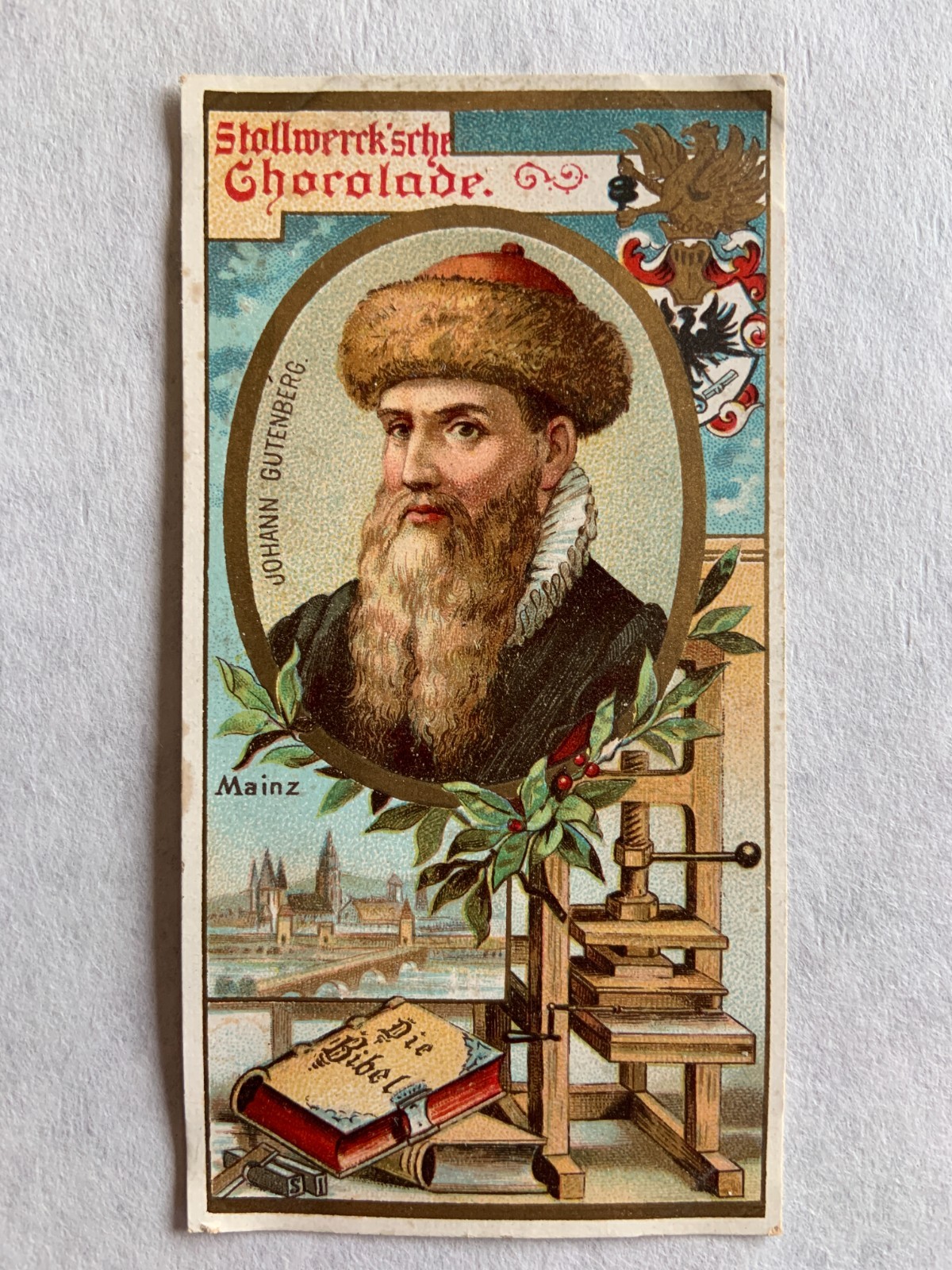 1898 Johann Gutenberg Stollwerck Card Chocolates Album 1 RARE