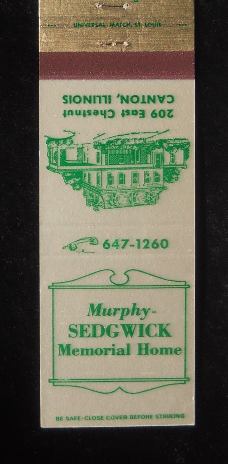 1970s? FUNERAL HOME Murphy-Sedgwick Memorial Home 209 East Chestnut Canton IL MB