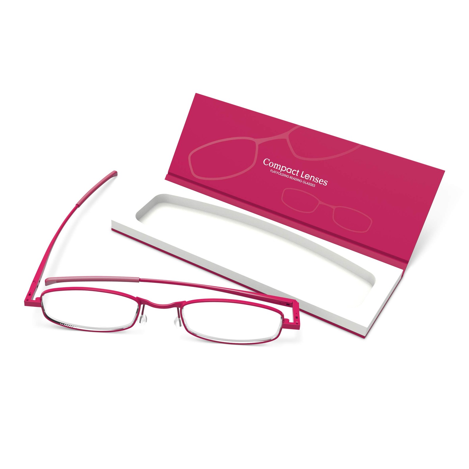 Compact Lenses Flat Folding-Reading Glasses-Berry +2.5, Pink Compact Lenses Flat Folding-Reading Glasses-Berry +2.5, Pink