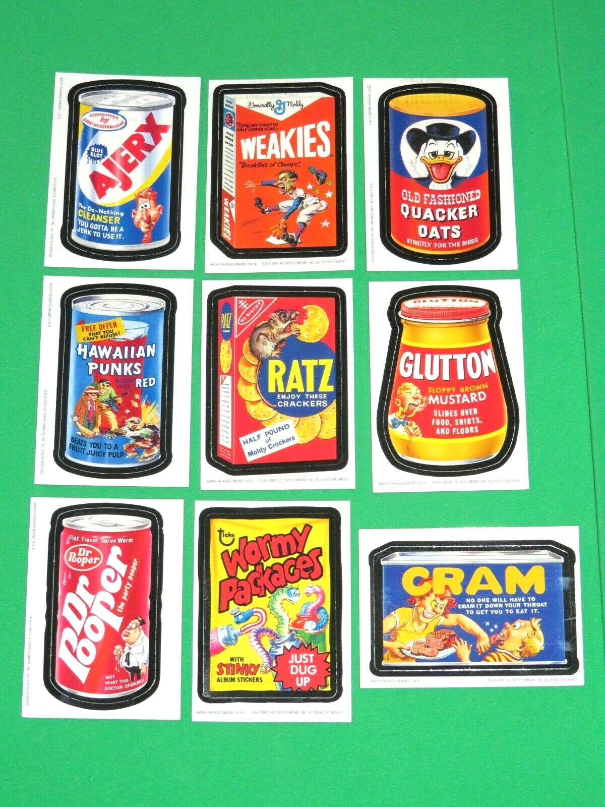 2005 Topps Wacky Packages ANS2 All-New Series 2 COMPLETE MAGNET CARD SET of 9 2005 Topps Wacky Packages ANS2 All-New Series 2 COMPLETE MAGNET CARD SET of 9