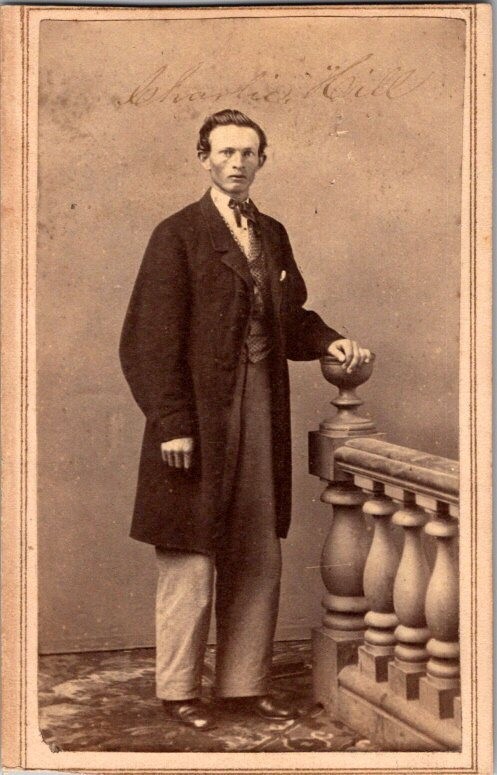 Rochester, NY, Charles Hill, Long Coat, Civil War Era, c1860s CDV Photo, #5003 Rochester, NY, Charles Hill, Long Coat, Civil War Era, c1860s CDV Photo, #5003