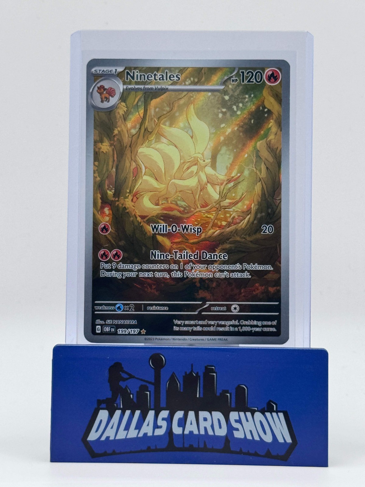 2023 Pokemon - Ninetales (Illustration Rare) - 199/197 Obsidian Flames NM