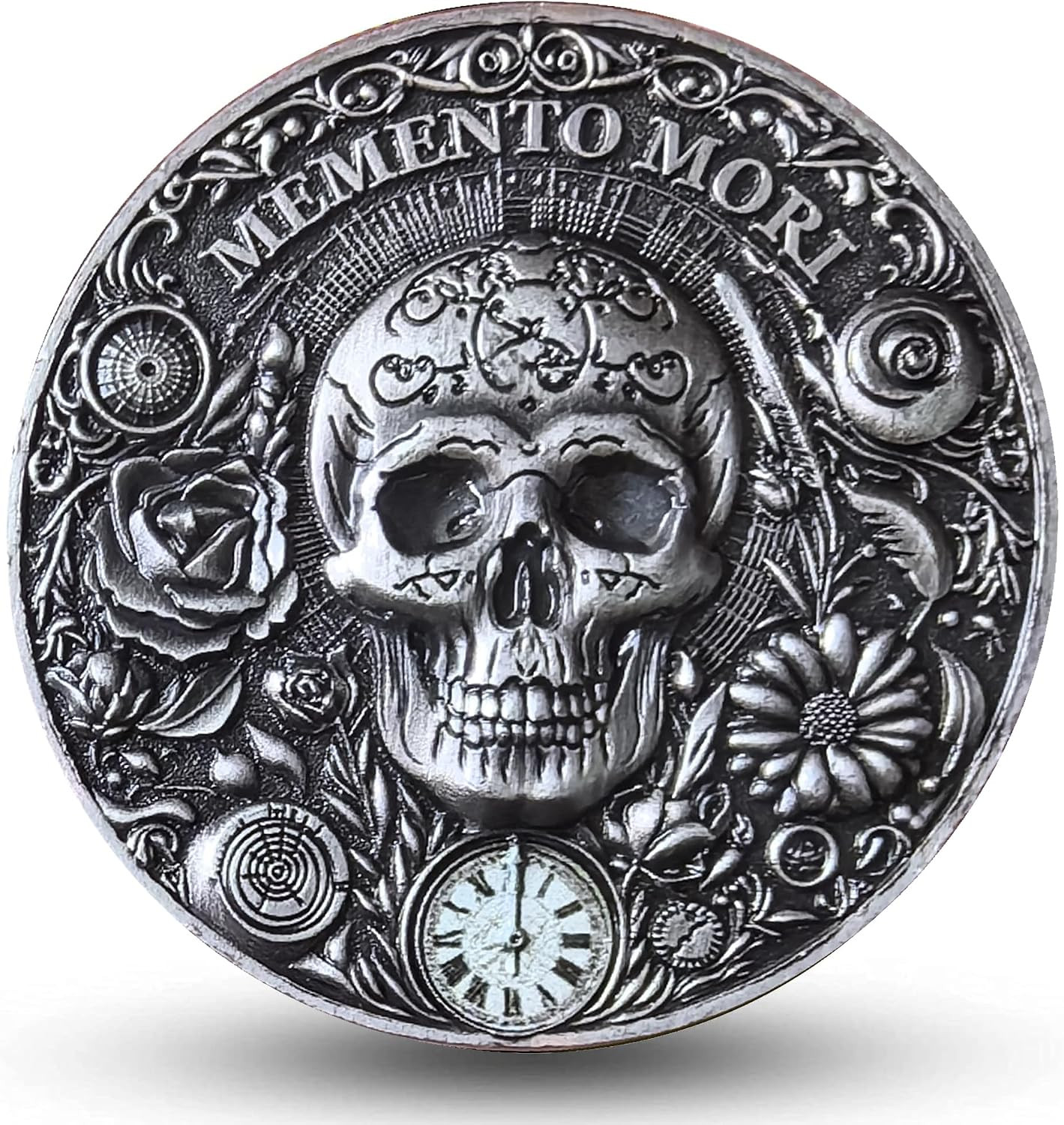 Memento Mori Memento Vivere Motivational Challenge Coin for Embracing Life and R Memento Mori Memento Vivere Motivational Challenge Coin for Embracing Life and R