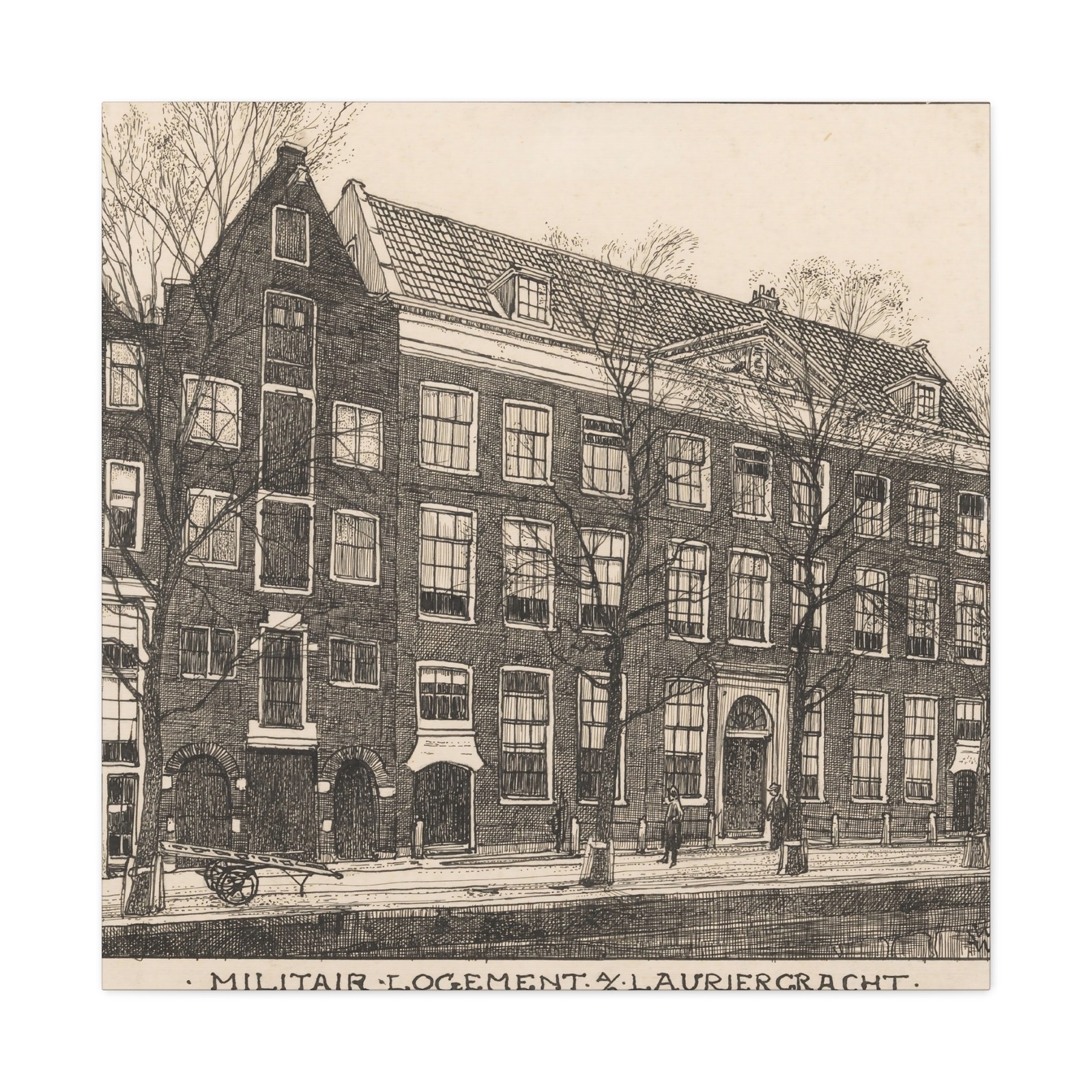 Willem Wenckebach - Militair logement aan de Lauriergracht - Canvas Wall Art