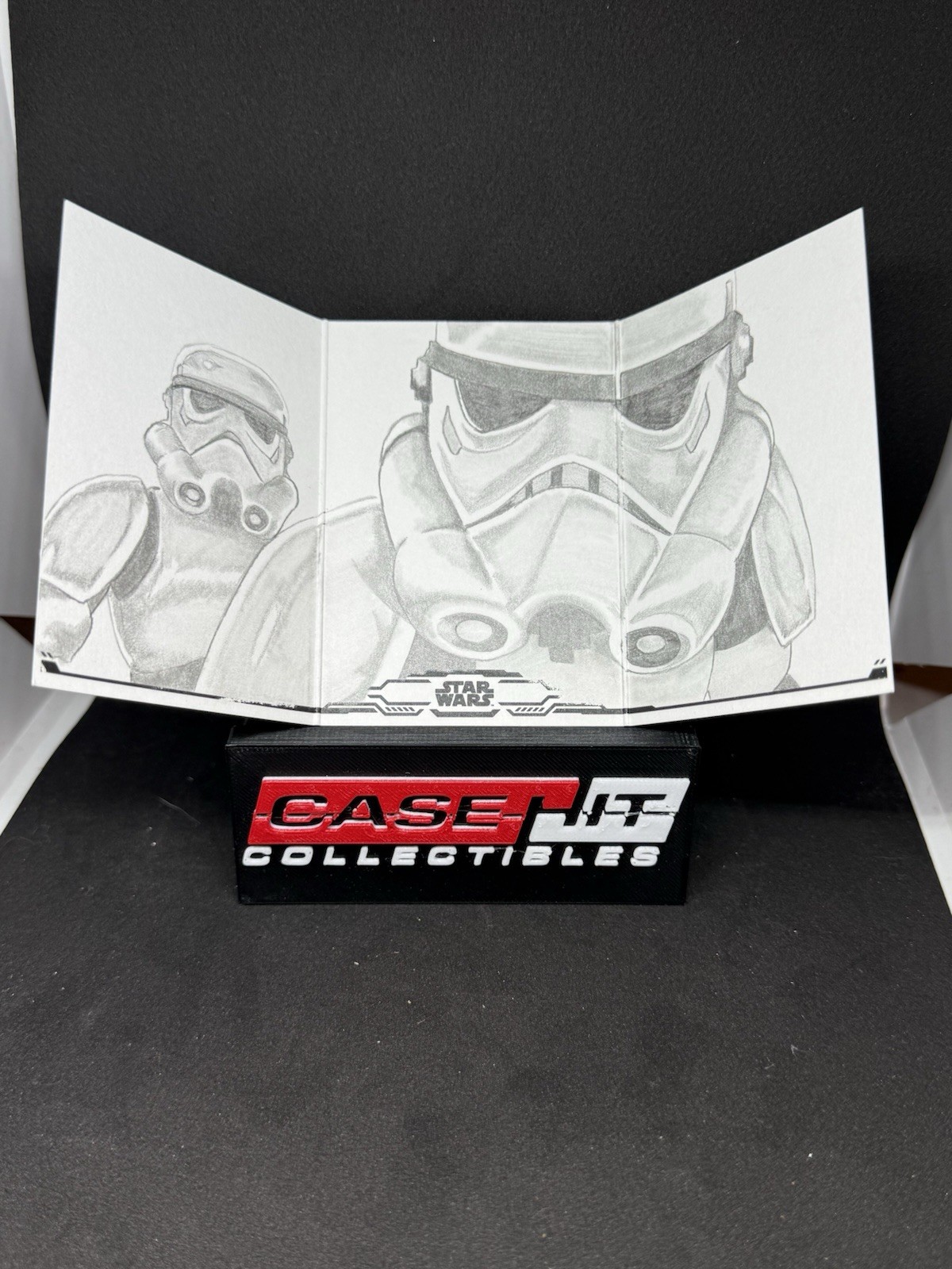 Topps Star Wars Black And White-StormTroopers Triptych Sketch Kevin Cleveland H7 Topps Star Wars Black And White-StormTroopers Triptych Sketch Kevin Cleveland H7