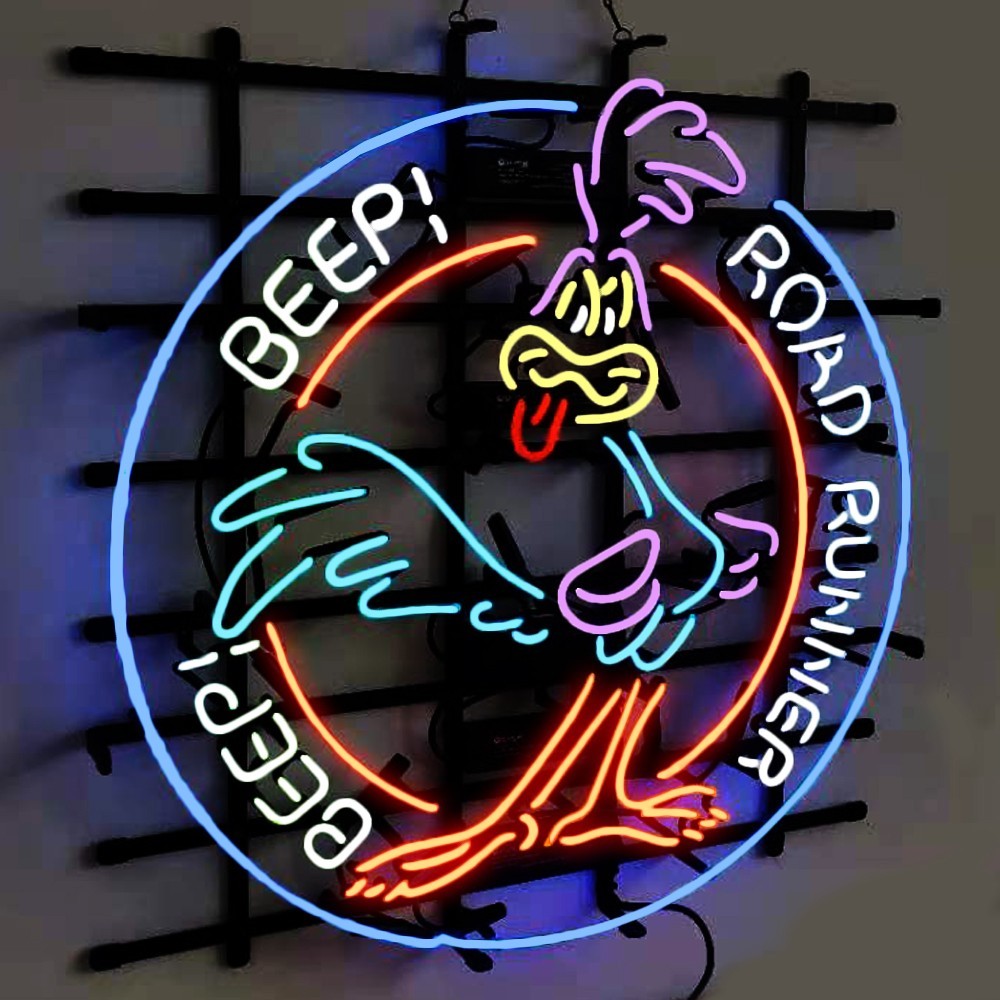 US STOCK Road Runner Beep Neon Sign 24