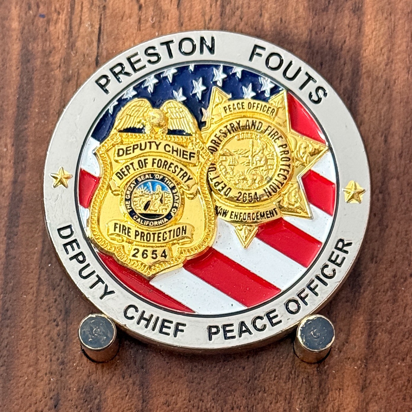 California Fire Protection Deputy Chief This Is Fine Meme Challenge Coin  M#26