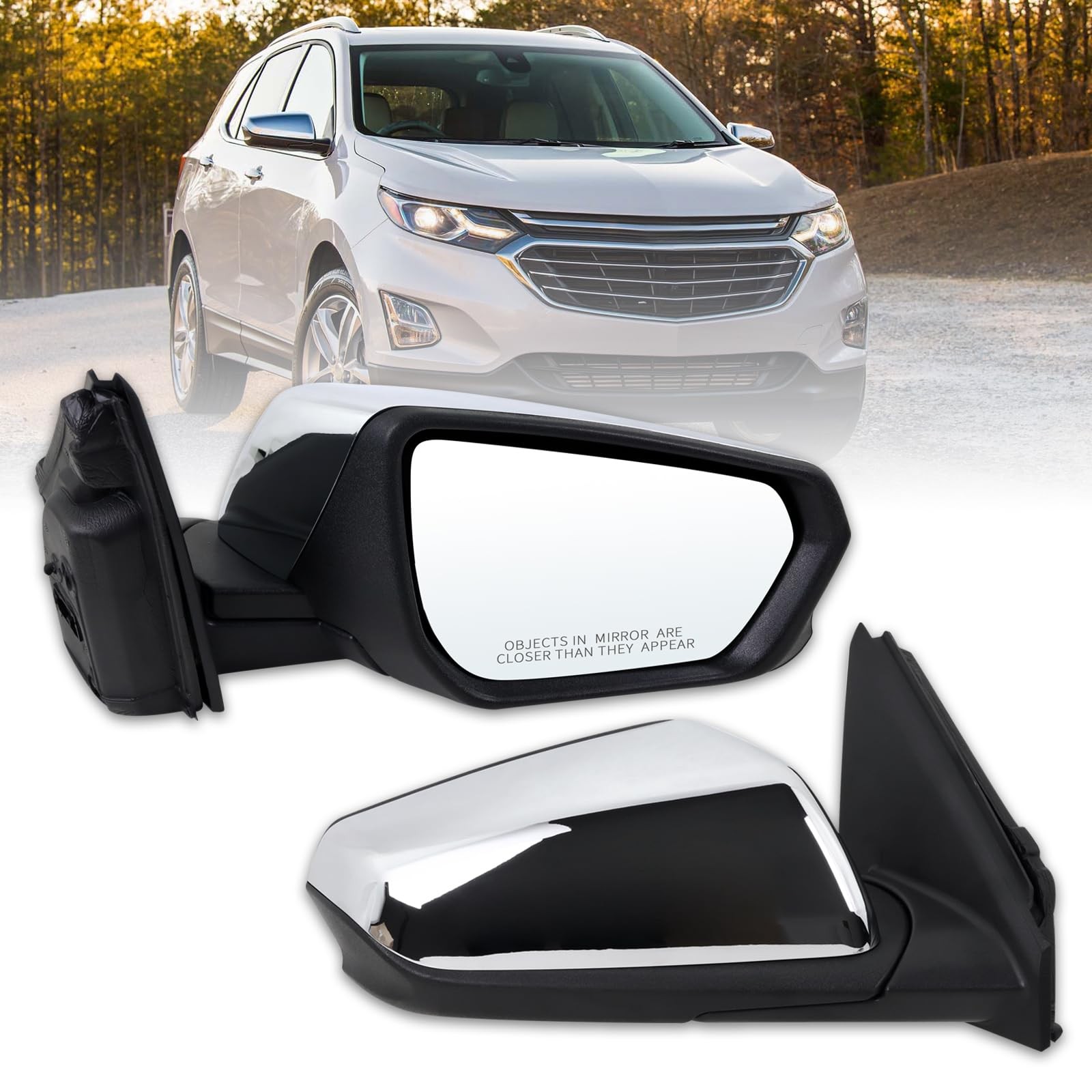 Lqito Right Passenger Side Mirror for 2018-2024 Chevy Equinox Power Heated Lqito Right Passenger Side Mirror for 2018-2024 Chevy Equinox Power Heated
