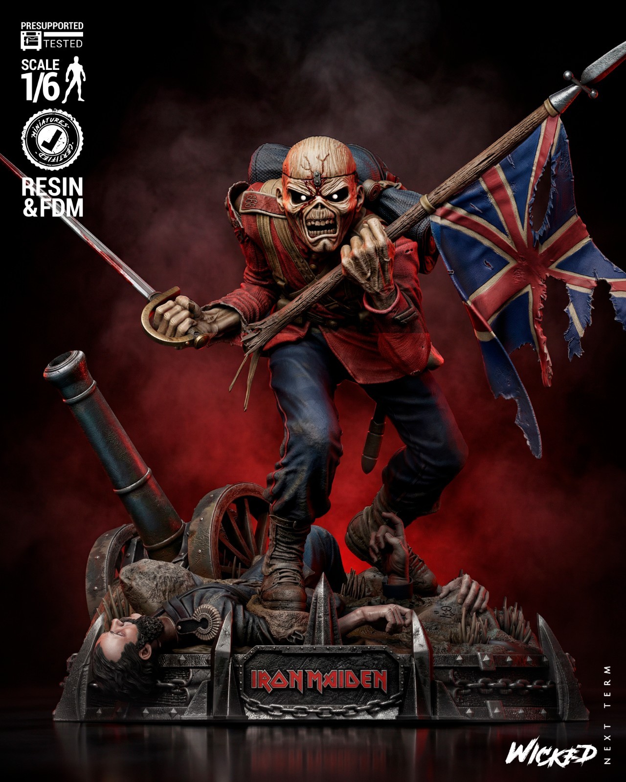 Iron Maiden | Eddie Battle Diorama | High Quality Unpainted Resin Garage Kit 1:6 Iron Maiden | Eddie Battle Diorama | High Quality Unpainted Resin Garage Kit 1:6