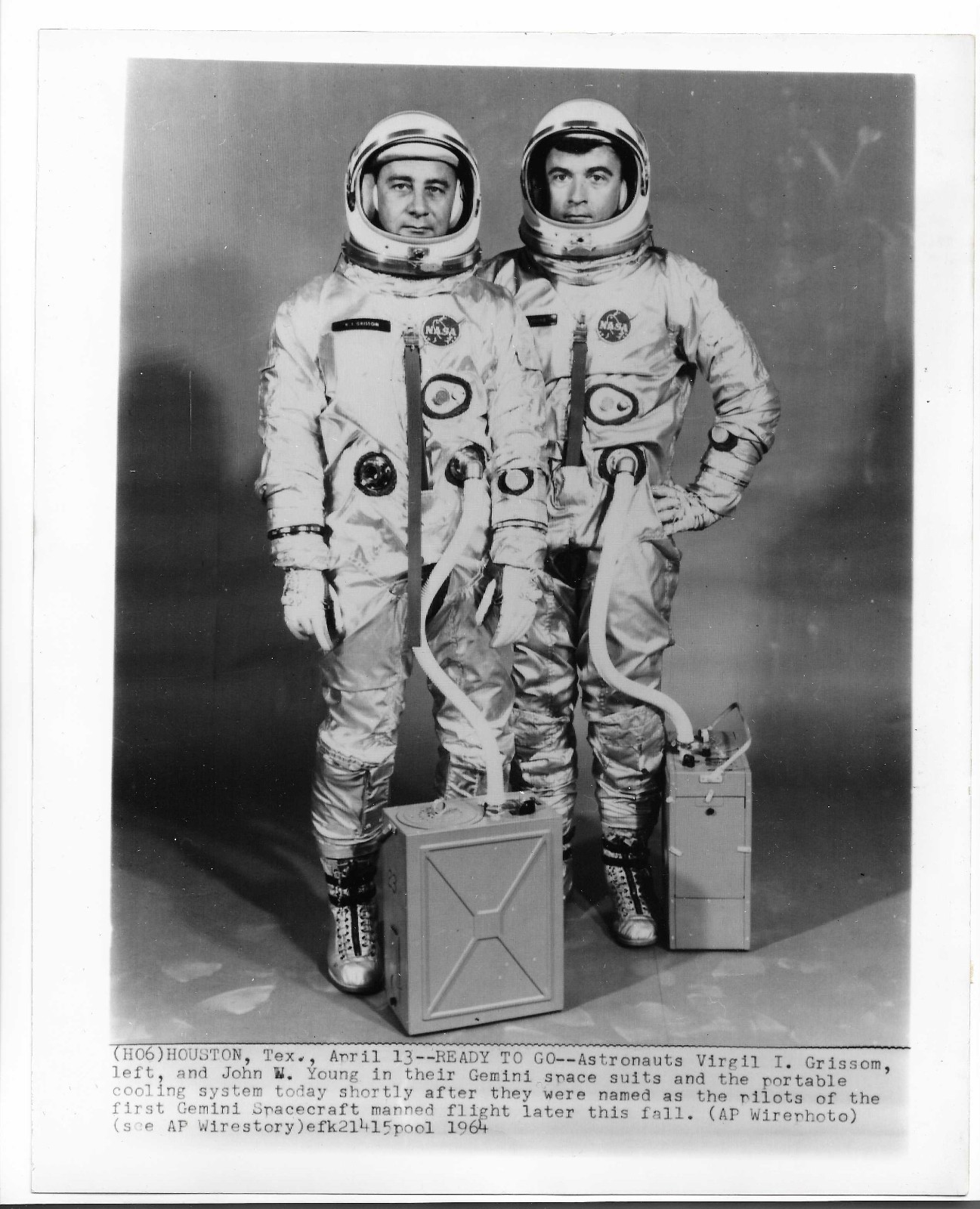 NASA Gemini 1964 Vintage Photo Virgil Grissom John Young 1st Manned Flight 8x10 NASA Gemini 1964 Vintage Photo Virgil Grissom John Young 1st Manned Flight 8x10